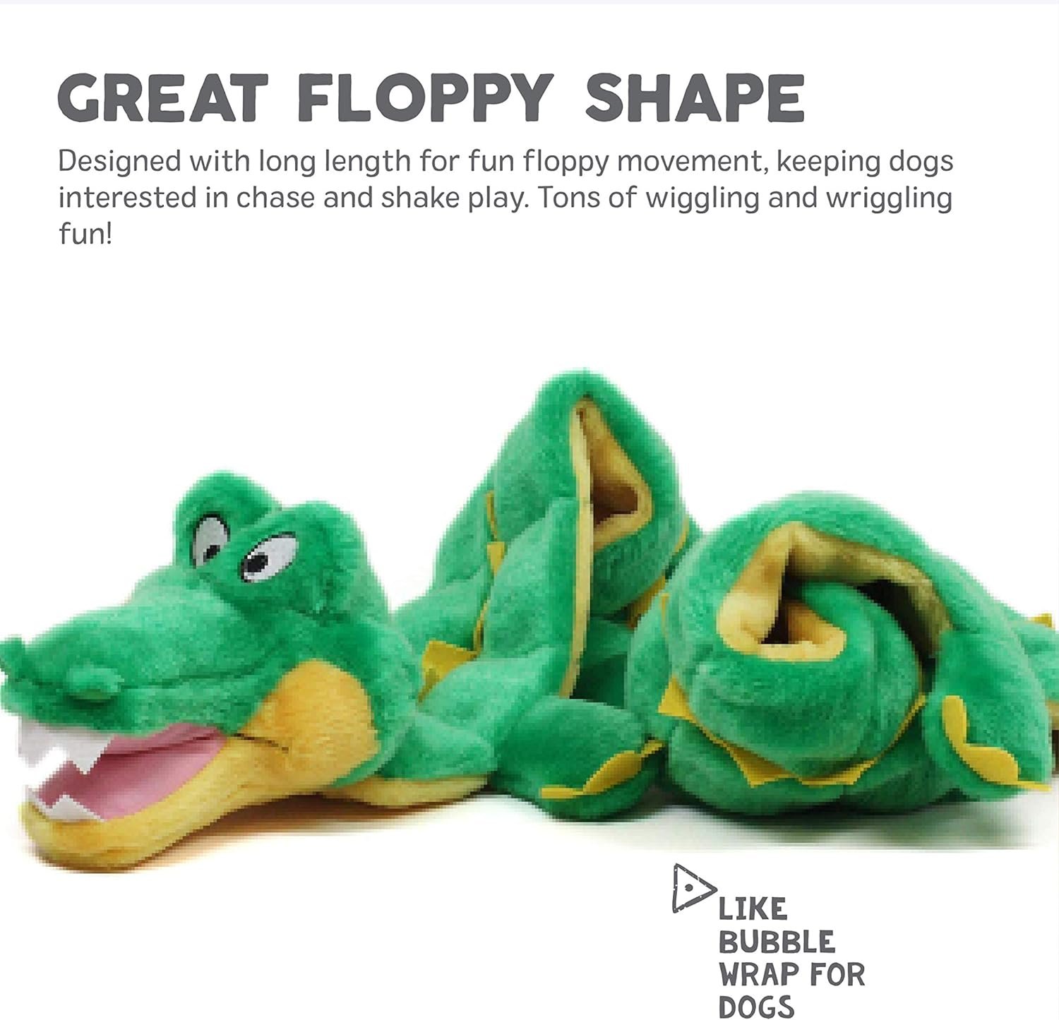 Outward Hound Squeaker Matz Plush Gator Dog Toy, XXL - Image 4