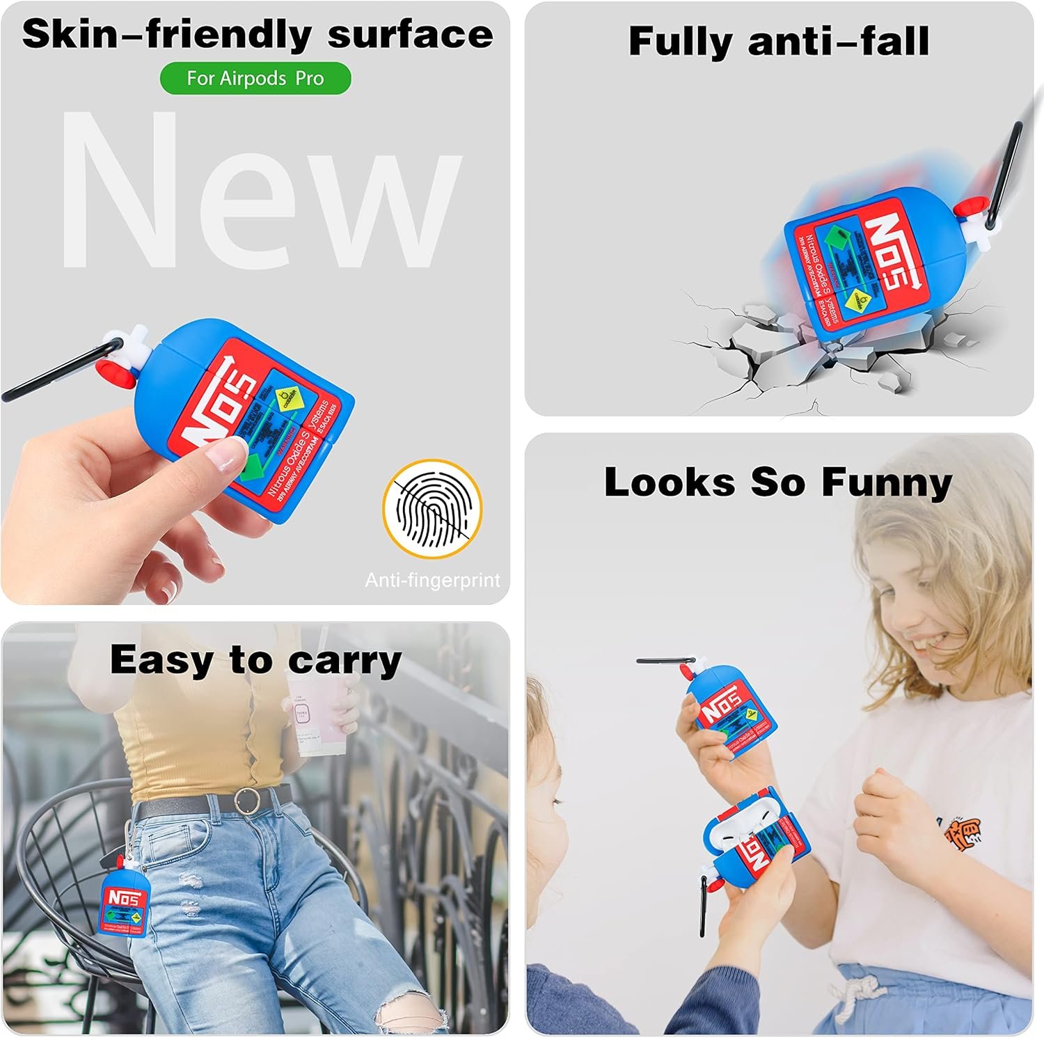 Besoar for Airpod Pro 2019/Pro 2 Gen 2022 Case 3D Nos Nitrogen Bottle for Boys Girls Kids Teens Cute Cartoon Fun Soft Silicone Design for Airpods Pro Cases Cover Funny Fashion for Air Pod Pro Covers - Image 7