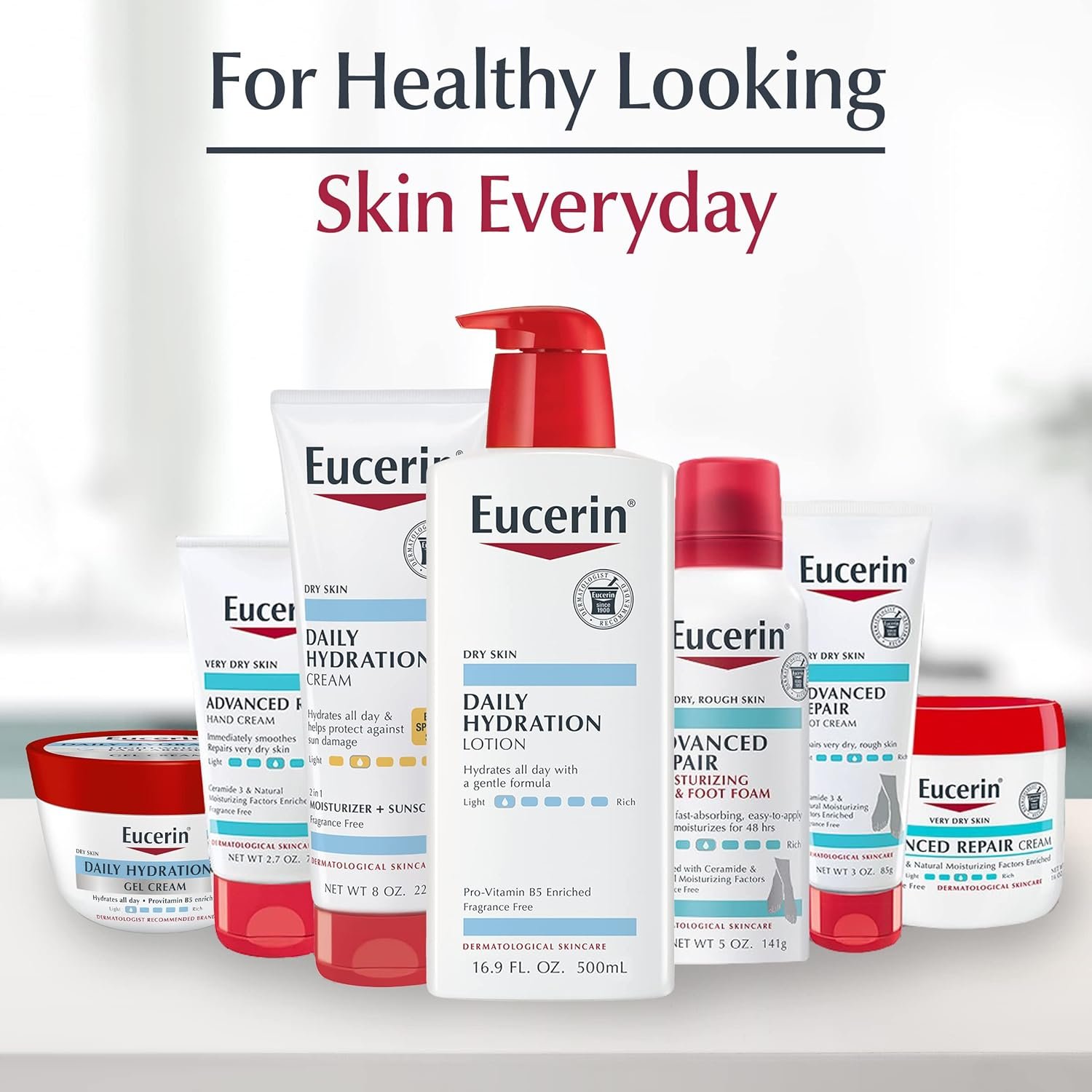 Eucerin Daily Hydration Body Lotion, Unscented Body Lotion for Sensitive Dry Skin, 16.9 Fl Oz Pump Bottles, 3 Pack - Image 13