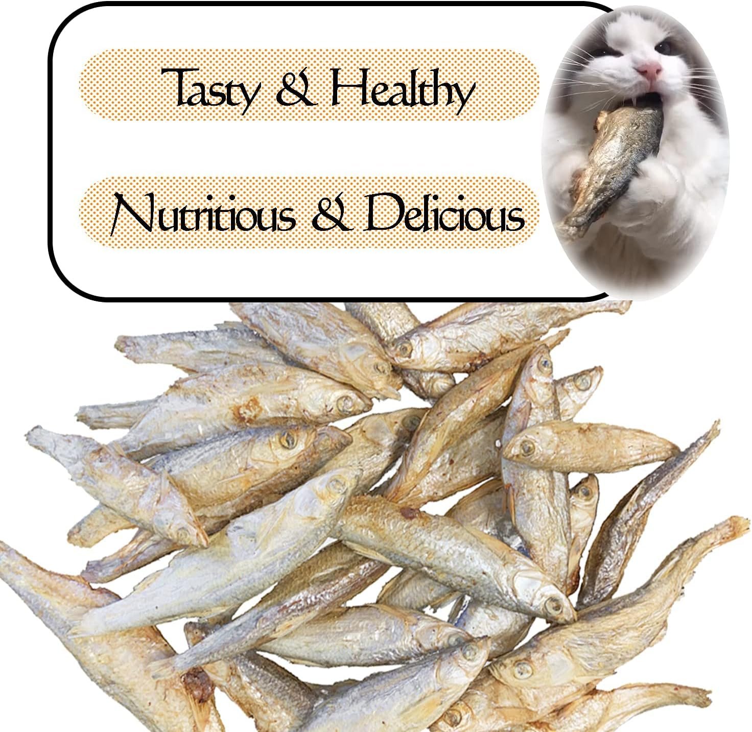 Amzey Minnows - 7 oz Freeze Dried - 100% Natural Premium Cat Treats - Minnows Treats - Freeze Dried Minnows for Cats & Dogs - Bulk Package Minnows (1.6 "to 2.8" Length Each) - Image 5