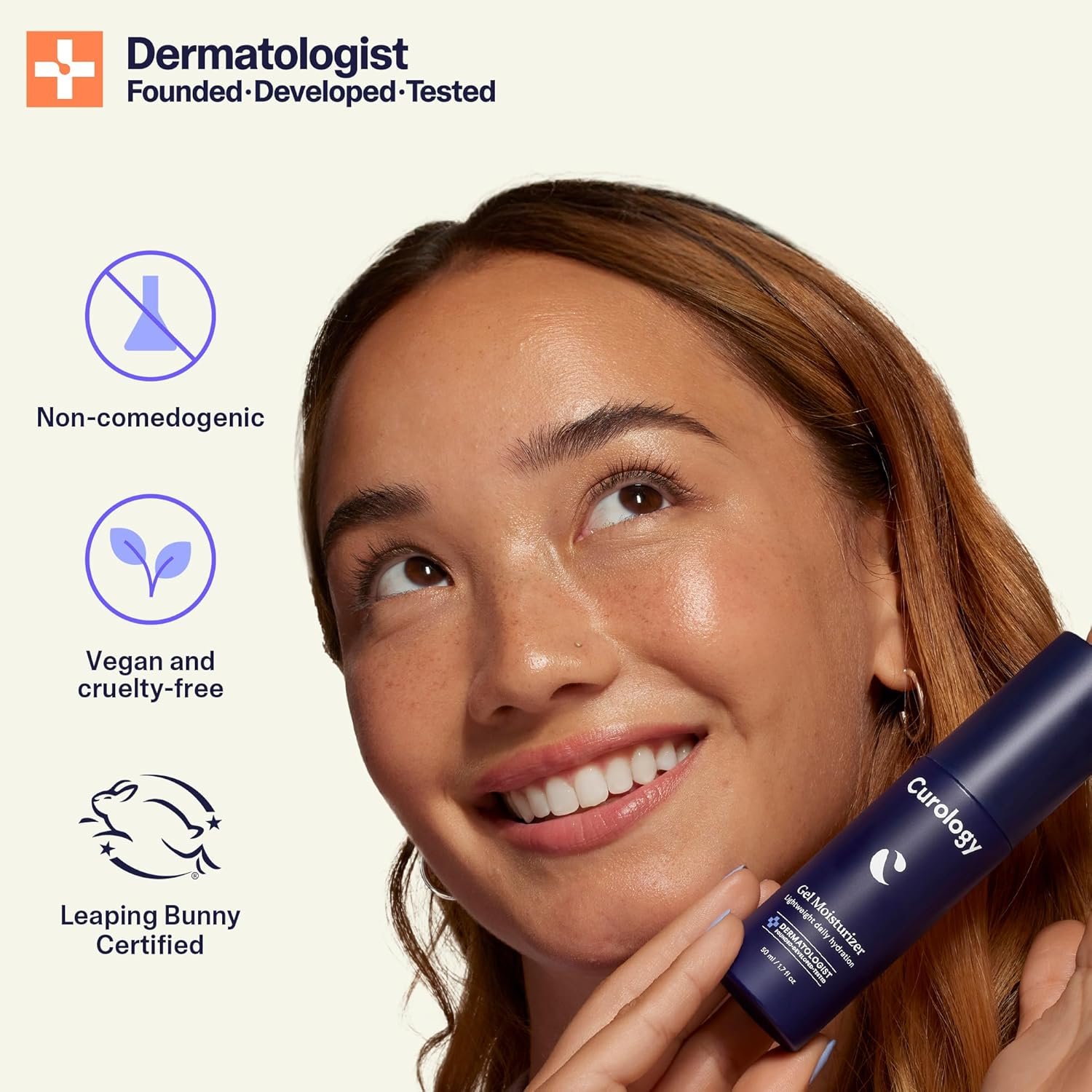 Curology Gel Face Moisturizer, Lightweight Daily Face Lotion for Oily, Dry or Sensitive Skin, with Hyaluronic Acid, Fragrance Free, 1.7 fl oz - Image 4