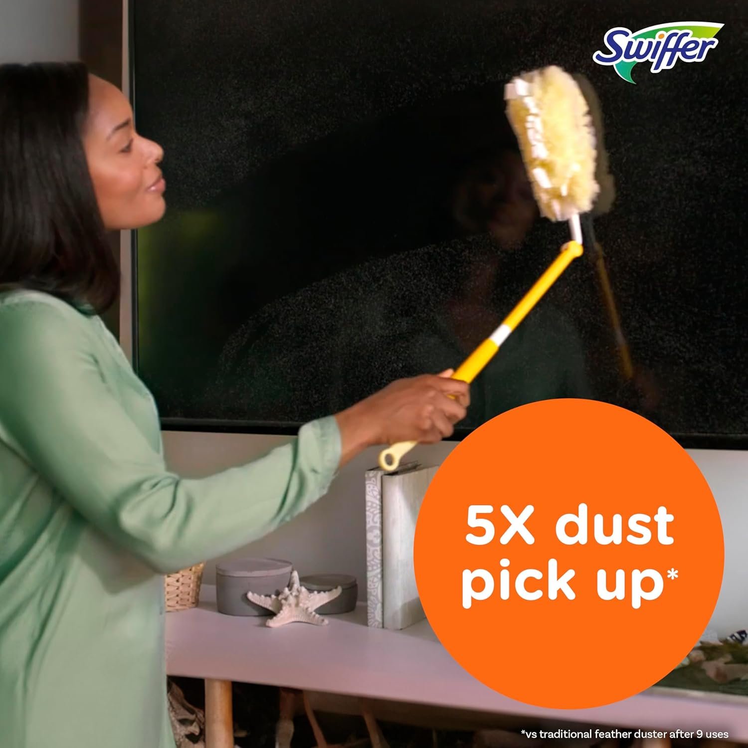 Swiffer Duster Heavy Duty 3 ft Extendable Handle Starter Kit with 3 Refills - Image 4
