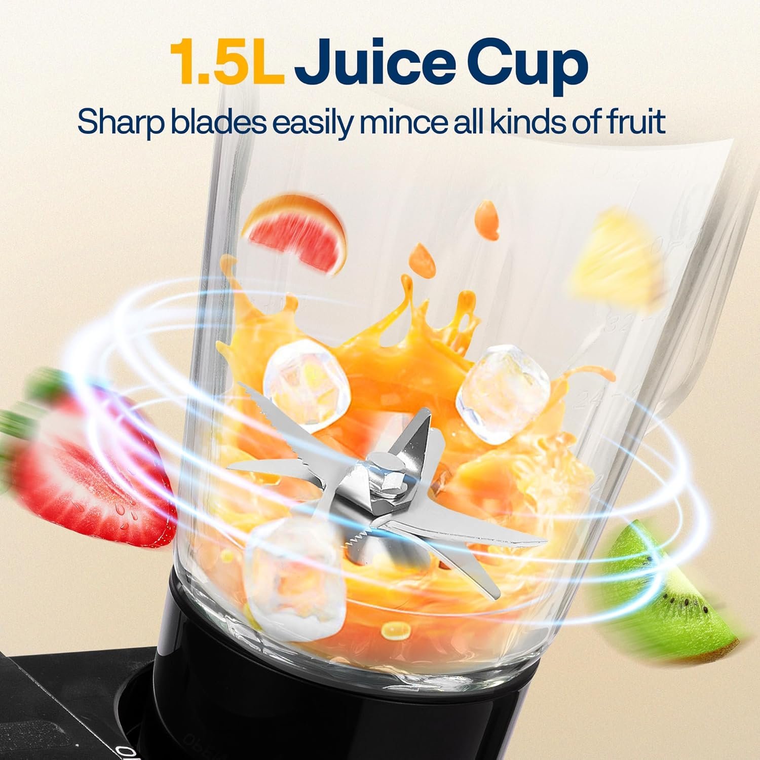 VIVOHOME 9 in 1 Multifunctional Stand Mixer with Fermentation, 6 Speed 7.5 Quart Kitchen Electric Food Mixer with Timer, Meat Grinder, Juice Blender, Vegetable Slicer, Pasta and Cookie Maker, Black - Image 6