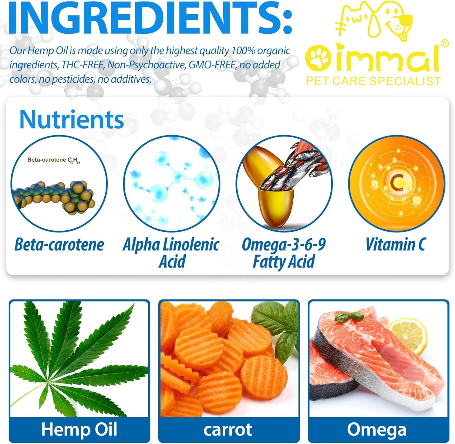 Pet Oil for Dogs and Cats Anxiety Stress Pain Relief Joint Hip Аrthritis Sleep Aid Calming Oil Drop Improves Skin & Coat, Natural Extract Treats Dog Calming Oil 60ML - Image 6