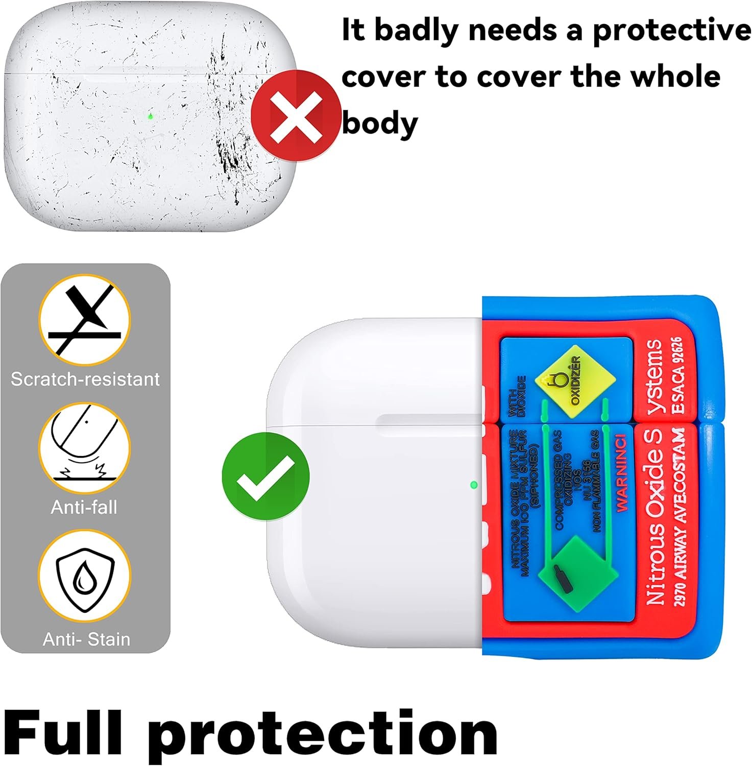 Besoar for Airpod Pro 2019/Pro 2 Gen 2022 Case 3D Nos Nitrogen Bottle for Boys Girls Kids Teens Cute Cartoon Fun Soft Silicone Design for Airpods Pro Cases Cover Funny Fashion for Air Pod Pro Covers - Image 6