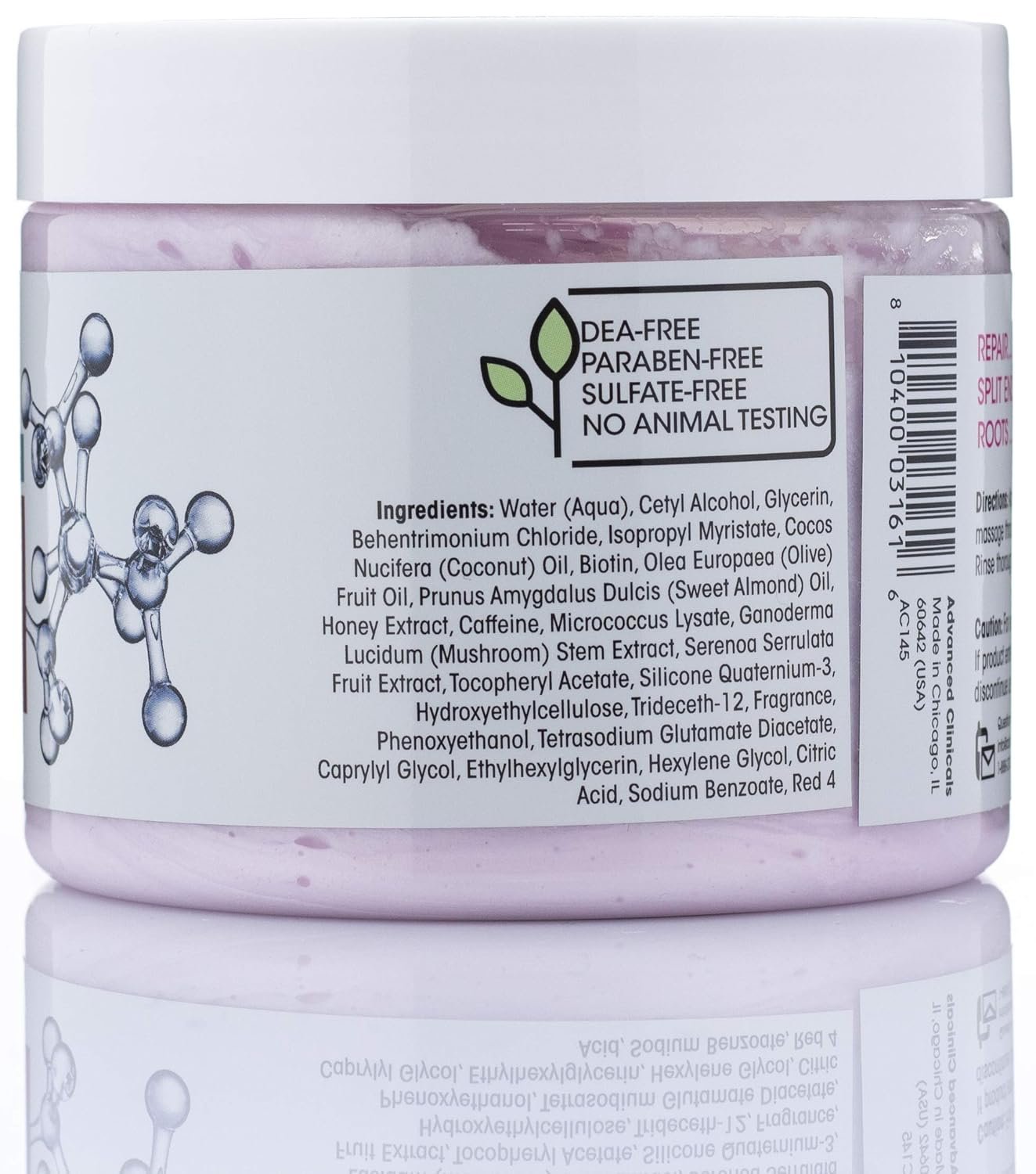Advanced Clinicals Biotin Mask: Anti-Breakage, Split End Repair & Frizz Control, with Leave-in Conditioner - 2PC Set for Replenished, Moisturized Hair - Image 5