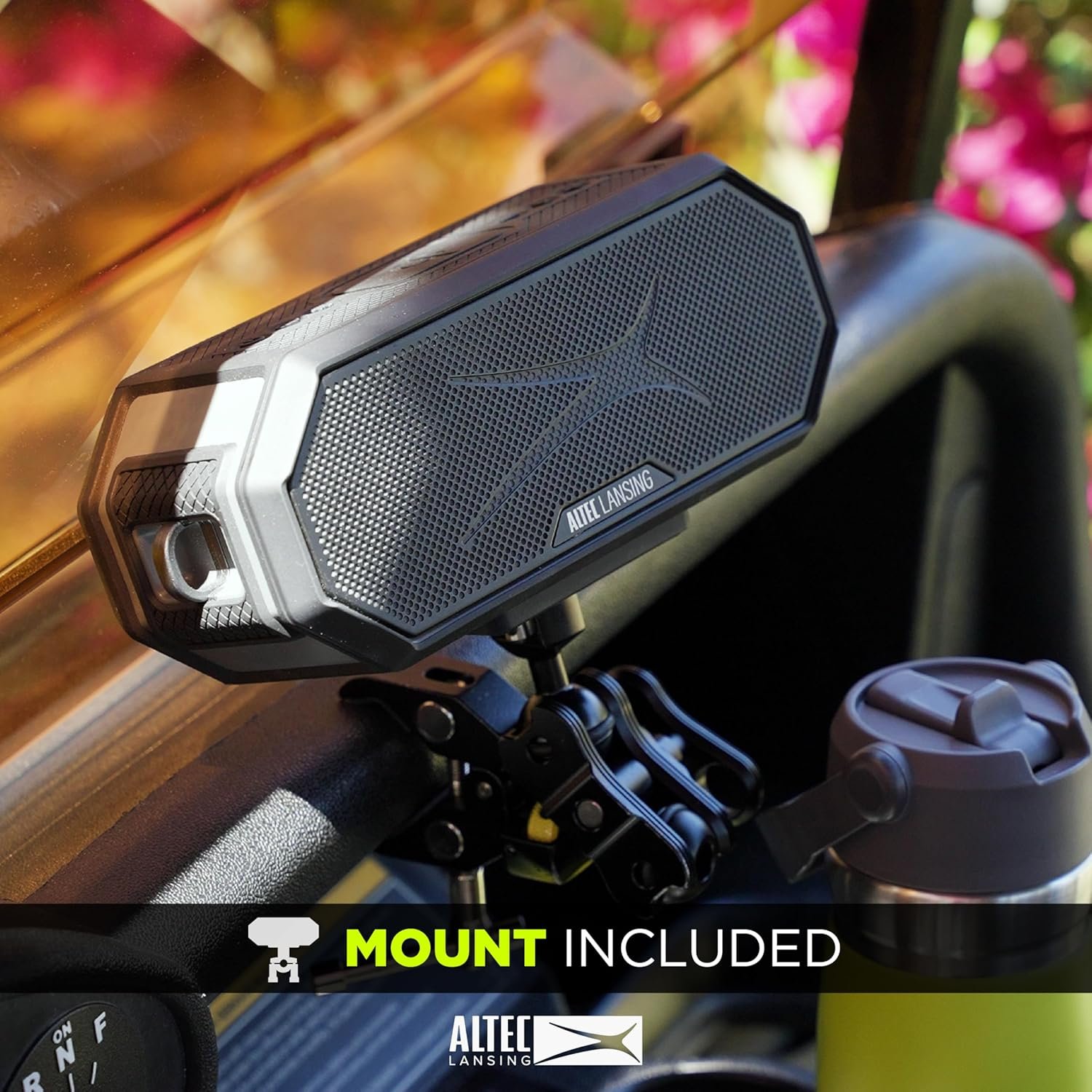 Altec Lansing Loud Portable Speakers Bluetooth Wireless Waterproof - MultiColor LED, 20 Hour Playtime, Mount Included | HydraBLAST 2.0 Magnetic Bluetooth Speaker for Travel, Home and Outdoor Adventure - Image 5