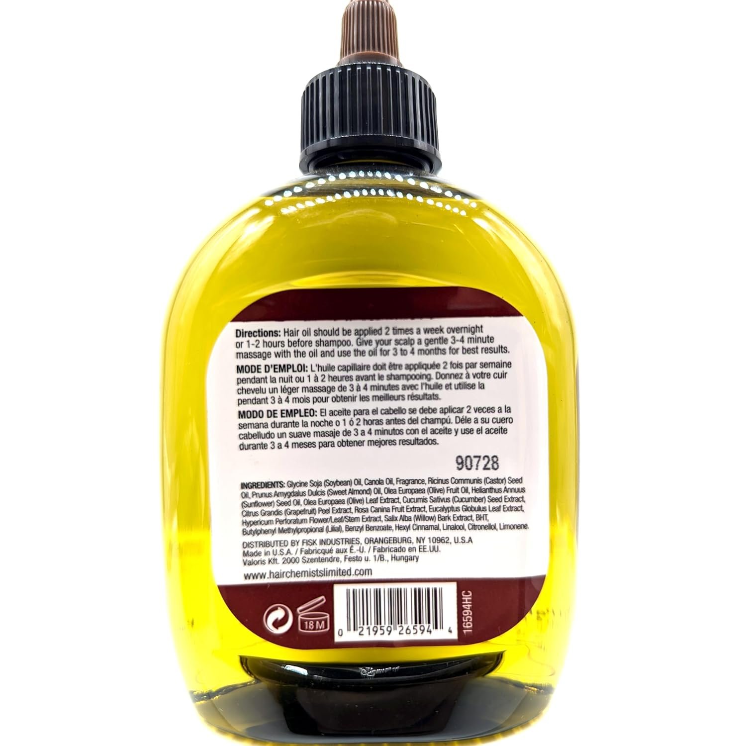 Hair Chemist Castor Oil 7.1 oz - Strengthening & Growth Stimulator for Hair Growth - Image 3