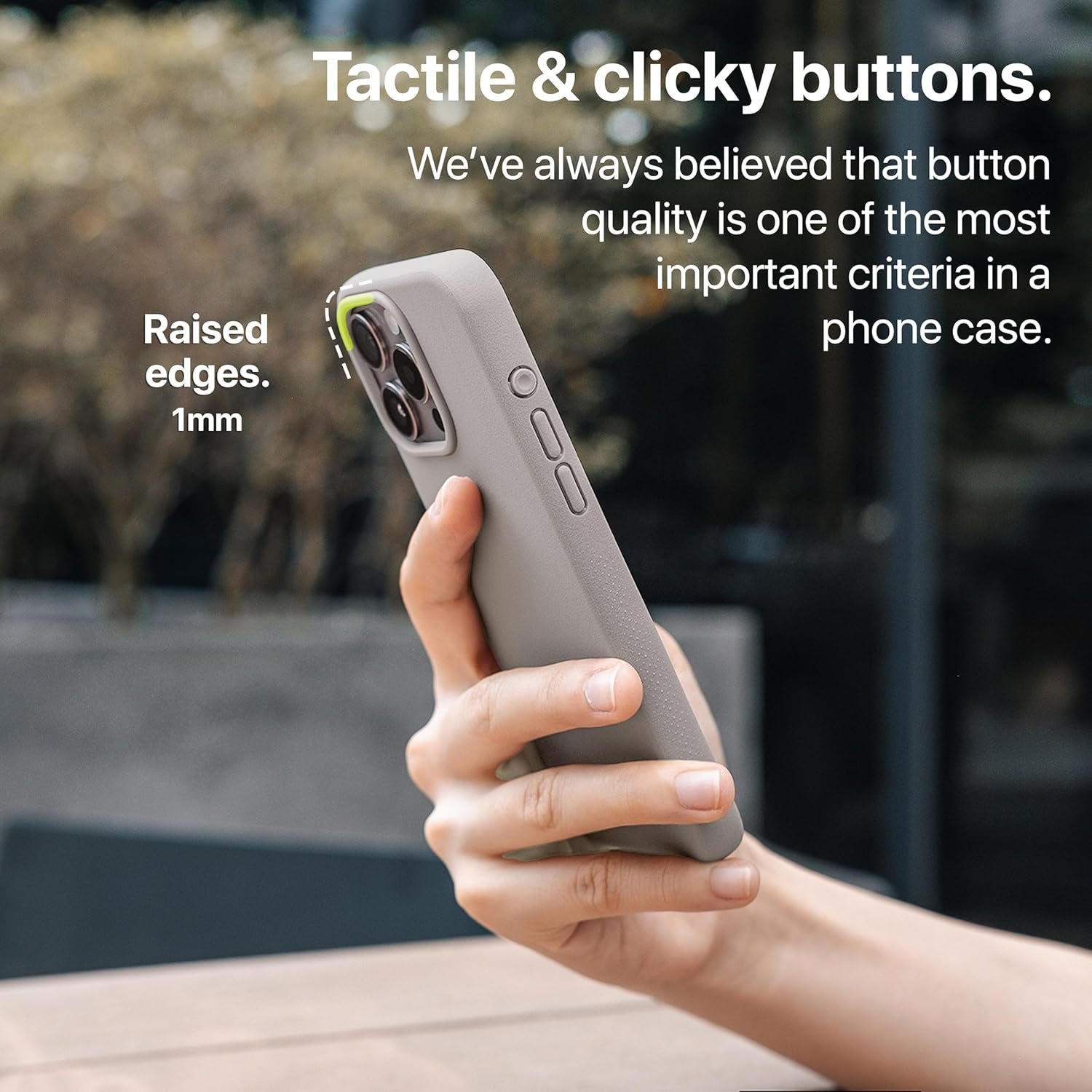 TineeOwl for iPhone 15 Pro Max Magnetic Case - Dune Series, Compatible with MagSafe, TPU, Minimalist, Slim/Thin, Grippy with Microfiber Lining, Rounded Action Button (Sand Stone, iPhone 15 Pro Max) - Image 4