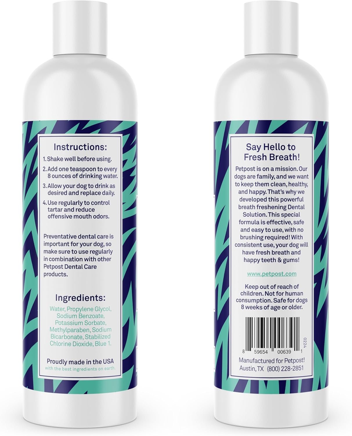 Petpost | Dental Solution for Dogs - Water Additive That Eliminates Bad Breath - Dirt, Gunk, and Tooth Buildup Gone - Natural Tooth Cleaning Solution 16 oz. - Image 3