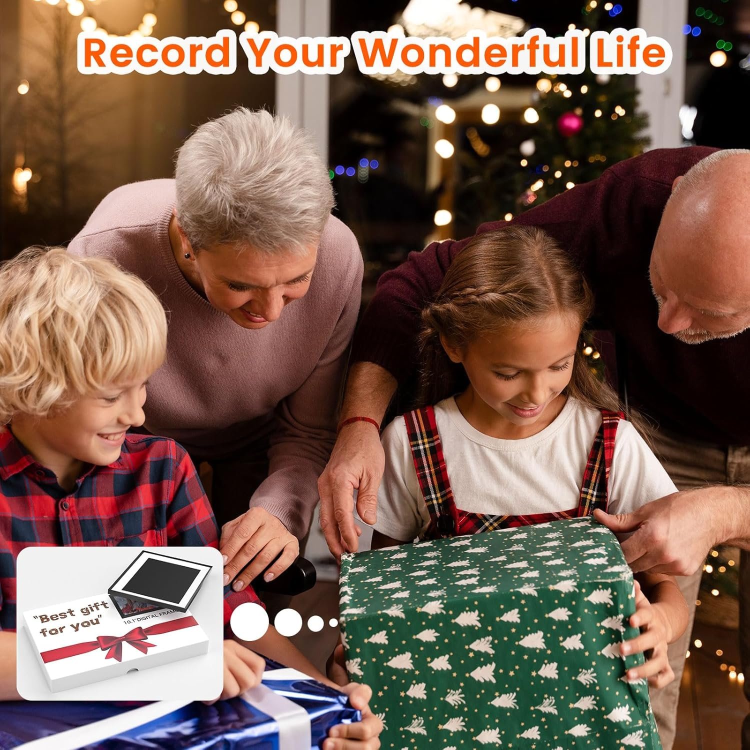 Frameo Digital Picture Frame, Frameo Digital Frame WiFi, 10.1 Inches 1280x800 HD Photo Frame, 32GB Memory, Slideshow, Sharing Pictures Videos via Free App, Gift for Mom or Family - Image 7