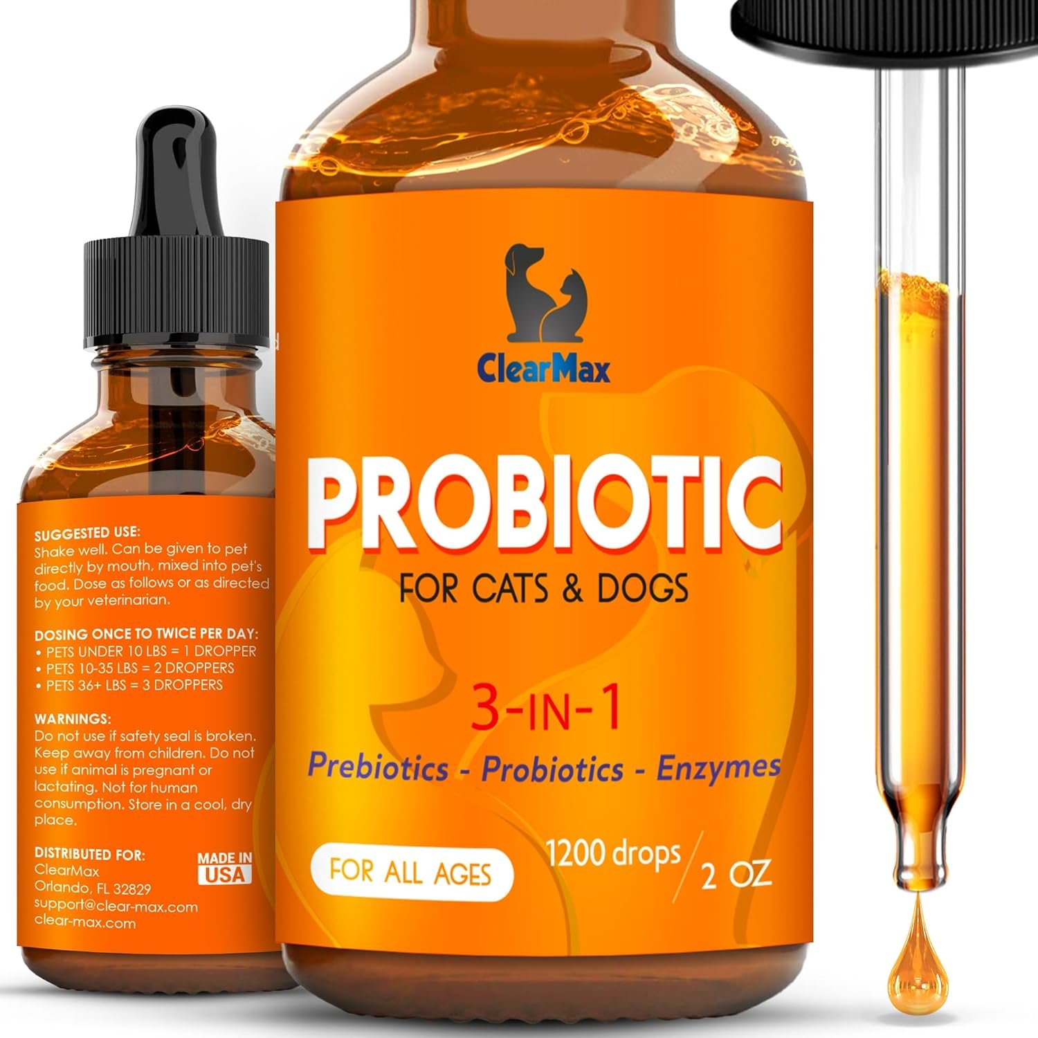 Probiotics for Dogs ◆ Cat Probiotic ◆ Great Dog Probiotics and Digestive Enzymes for Pet ◆ Dog Digestive Enzymes & Pure Prebiotic ◆ Canine Probiotic ◆ Probiotics for Cats ◆ Puppy Probiotic - Image 2