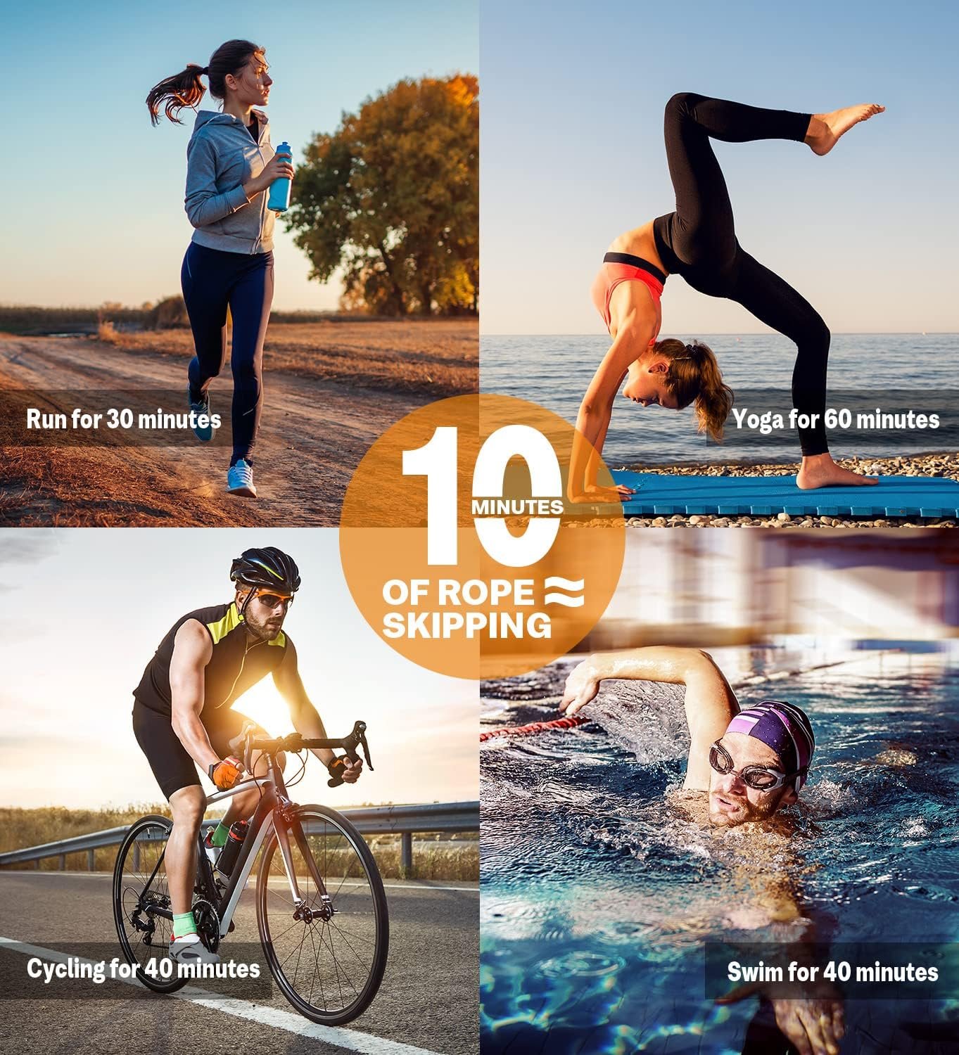 Weighted Jump Rope for Fitness - 9.8ft Heavy Battle Ropes for Exercise, 3LB Workout Rope for Women & Men, Skipping Rope For Gym Training, Home Workout - Image 8