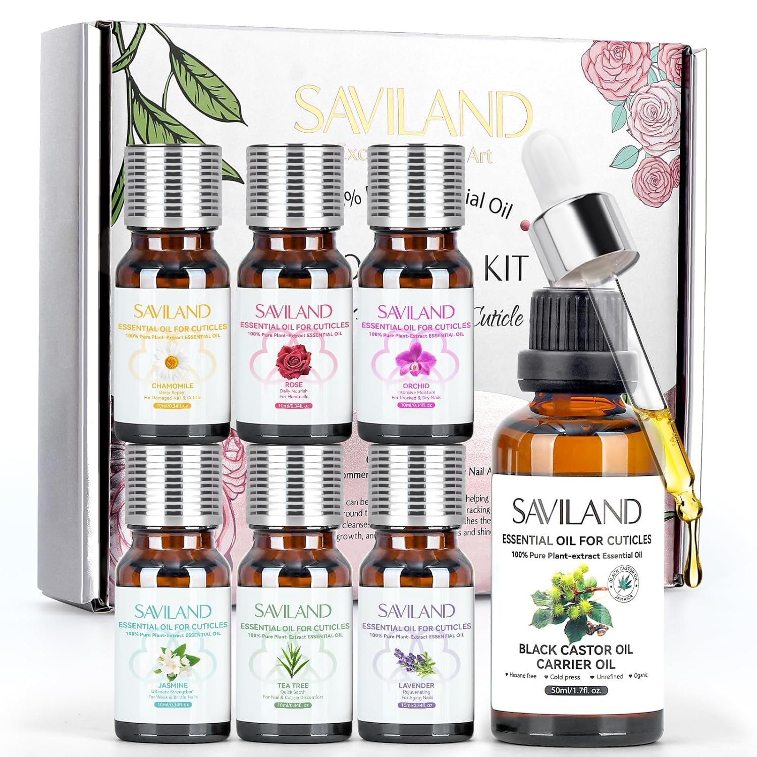 SAVILAND Cuticle Oil with Essential Oil - Nail Oil for Growth Strength Scented Essential Oils for Nails, Diffuser, Humidifiers, Skin Care, Massage, Laundry, DIY Candle, Soap Making, Gift for Women - Image 2