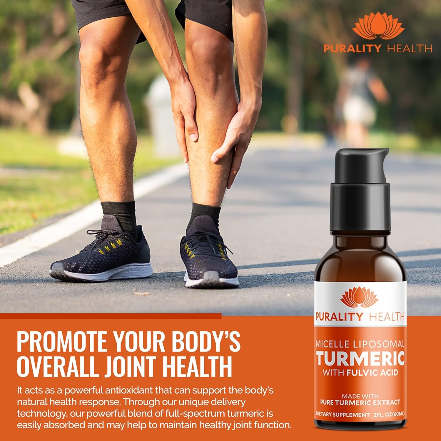 Liquid Turmeric Supplement, Fulvic Acid, Support Joint Health, Liposomal Enhanced Absorption, Vegan, Month Supply - Image 3