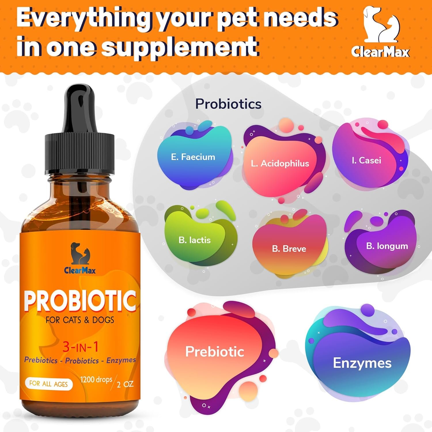 Probiotics for Dogs ◆ Cat Probiotic ◆ Great Dog Probiotics and Digestive Enzymes for Pet ◆ Dog Digestive Enzymes & Pure Prebiotic ◆ Canine Probiotic ◆ Probiotics for Cats ◆ Puppy Probiotic - Image 4
