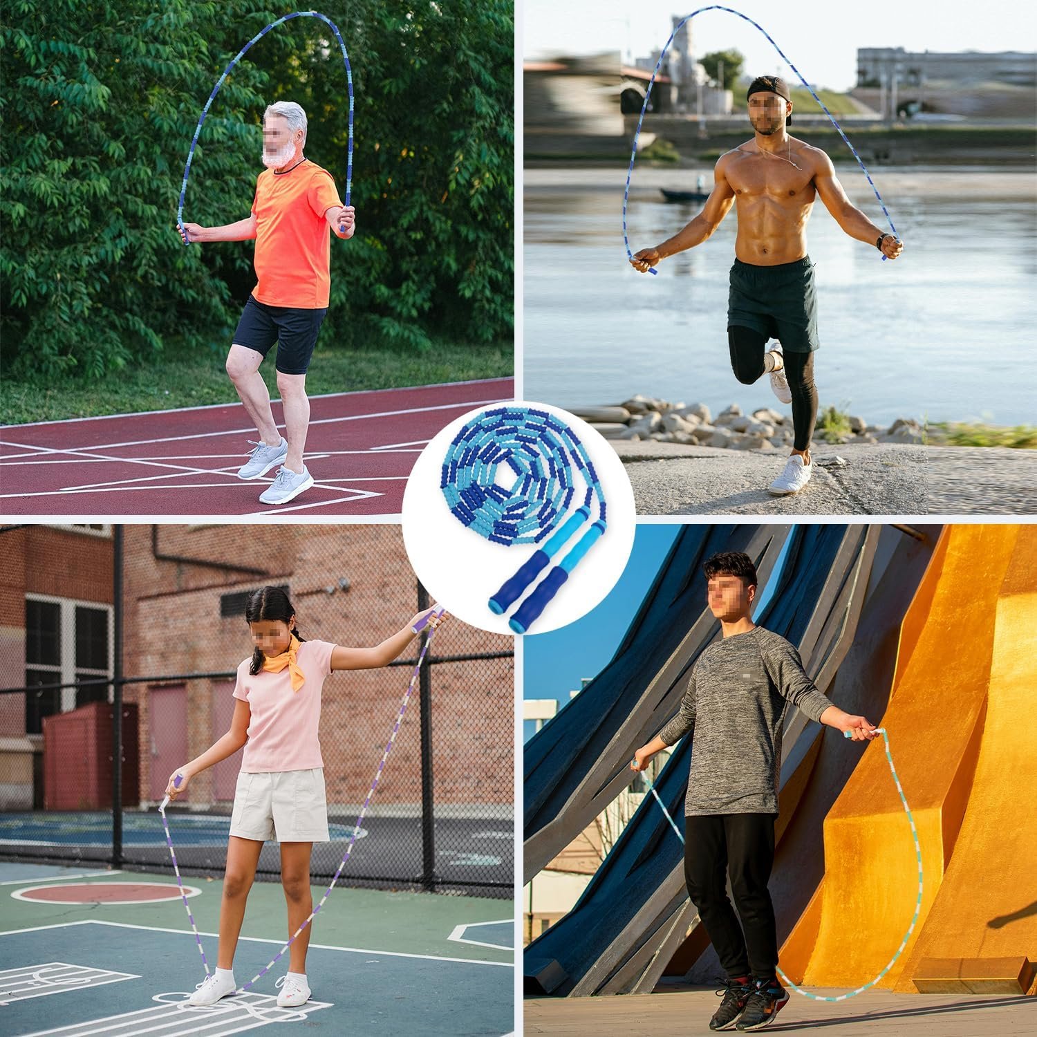 8 pack Jump Rope Skipping Rope for Rope Skipping, Speed Jump Rope for Exercise - Image 6