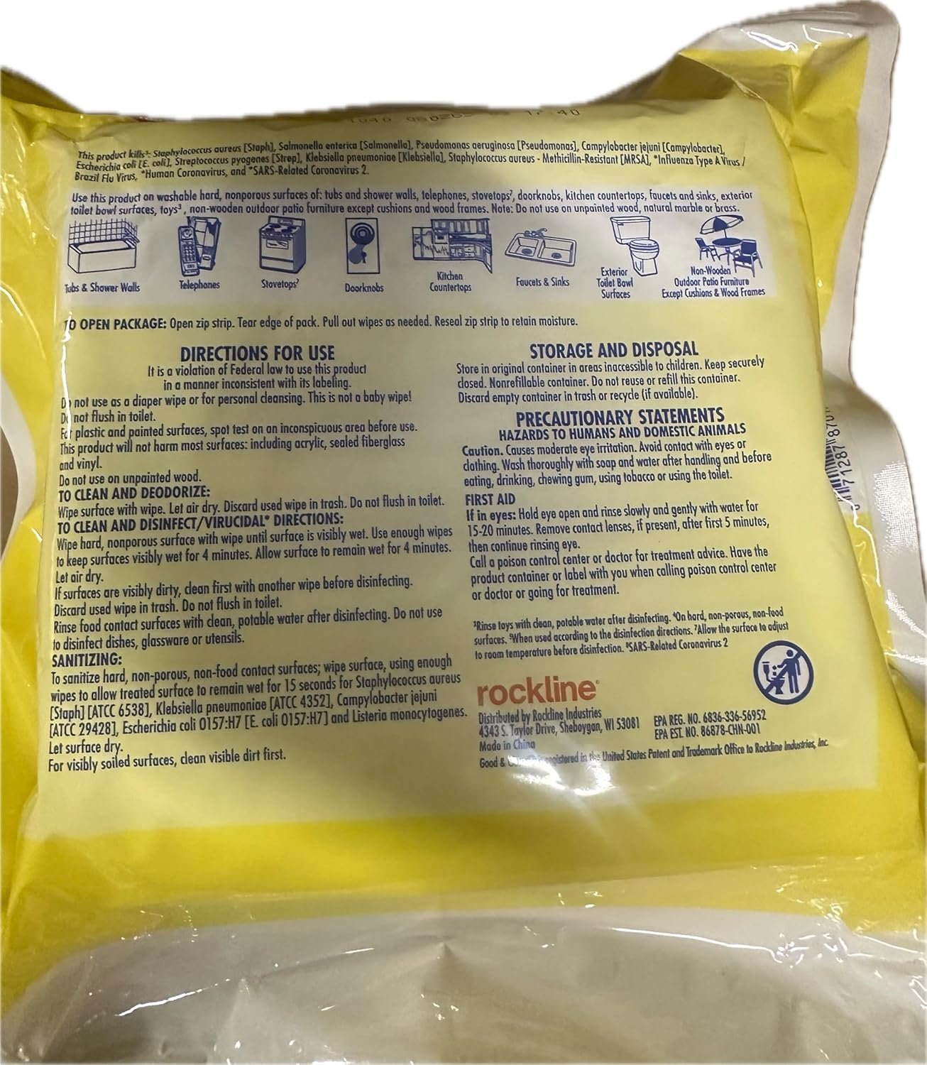 Good & Clean Disinfectant Wipes, Refreshing Lemon Scent, 432 Count (2 Packs of 216), White - Image 4