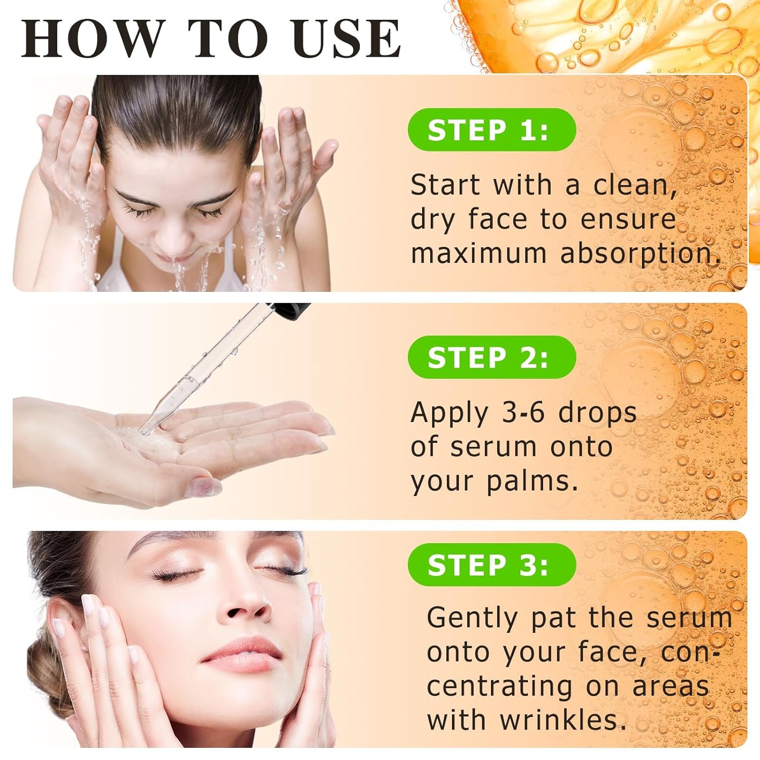 Vitamin C Serum,Anti Aging Facial Serum with Vitamin C,Reduce Dark Spots - Acne & Wrinkles, Brightening Serum, Even Skin Tone, Eye Area, Boost Skin Collagen,Hydrate & Plump Skin 60ml (1pcs) - Image 6