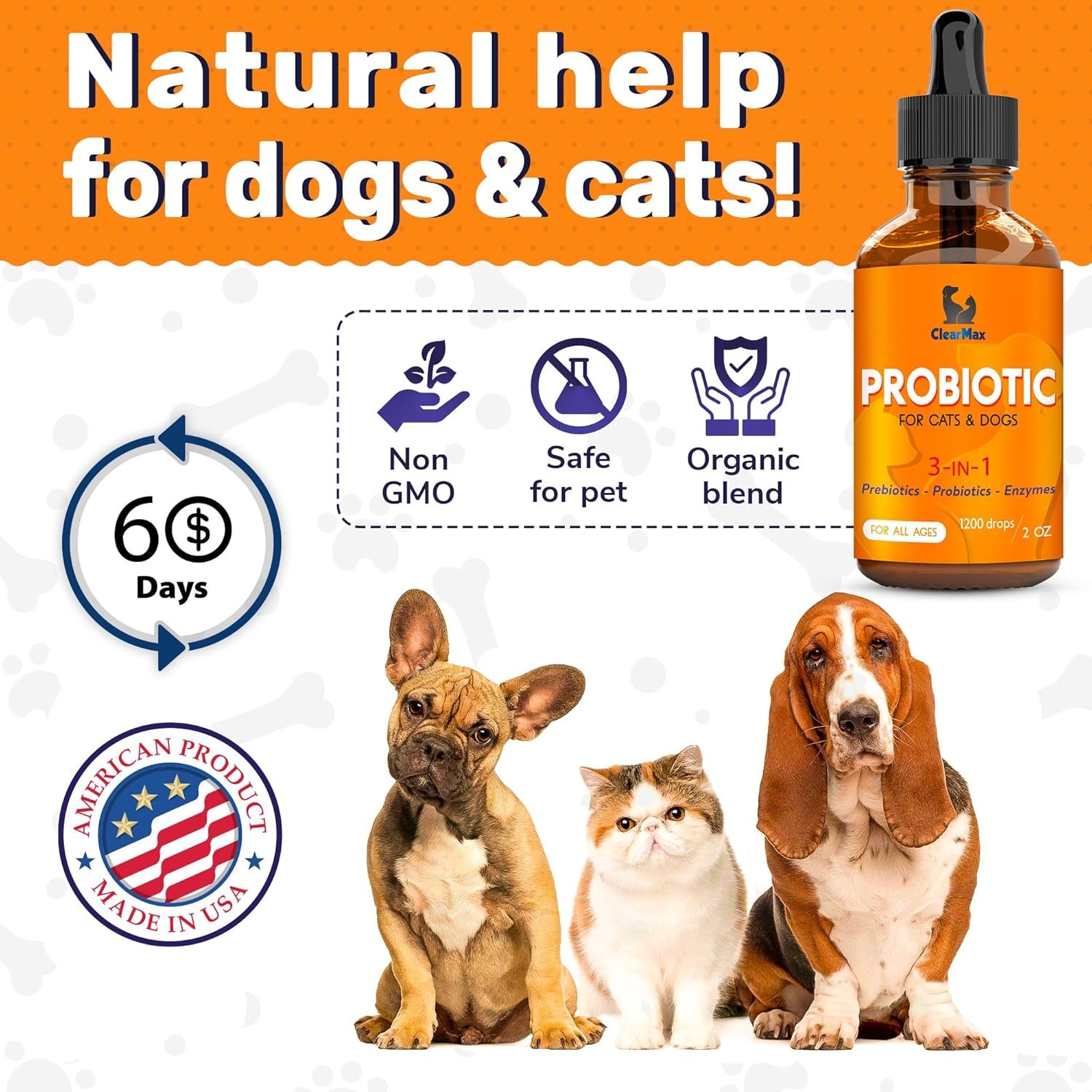 Probiotics for Dogs ◆ Cat Probiotic ◆ Great Dog Probiotics and Digestive Enzymes for Pet ◆ Dog Digestive Enzymes & Pure Prebiotic ◆ Canine Probiotic ◆ Probiotics for Cats ◆ Puppy Probiotic - Image 8