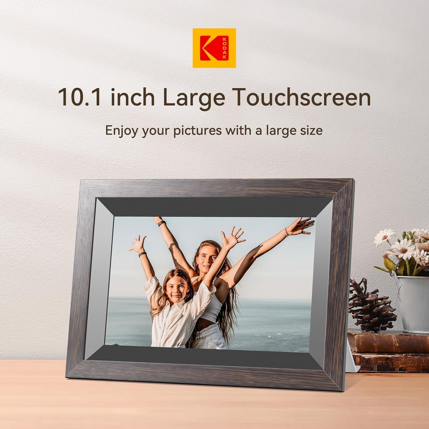 KODAK 10.1 Inch WiFi Digital Picture Frame with 32GB Storage, Electronic Smart Digital Photo Frame 1280x800 IPS Touch Screen, Auto-Rotate, Share Moments Instantly Gifts for Women Mothers Day Christmas - Image 4