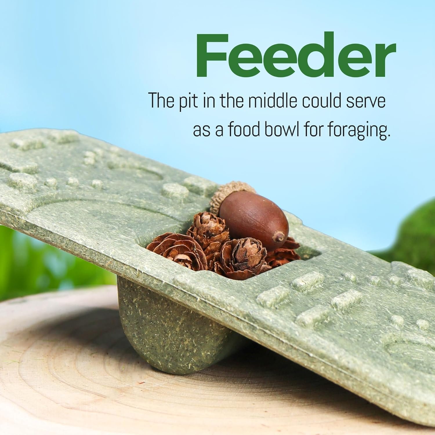 Edible Seesaw Small Animal Chew Toy and Feeder Hamster Gerbil Guinea Pig Rat Chinchilla Rabbit Food Bowl Teeth Grinder Habitat Enrichment - Image 4