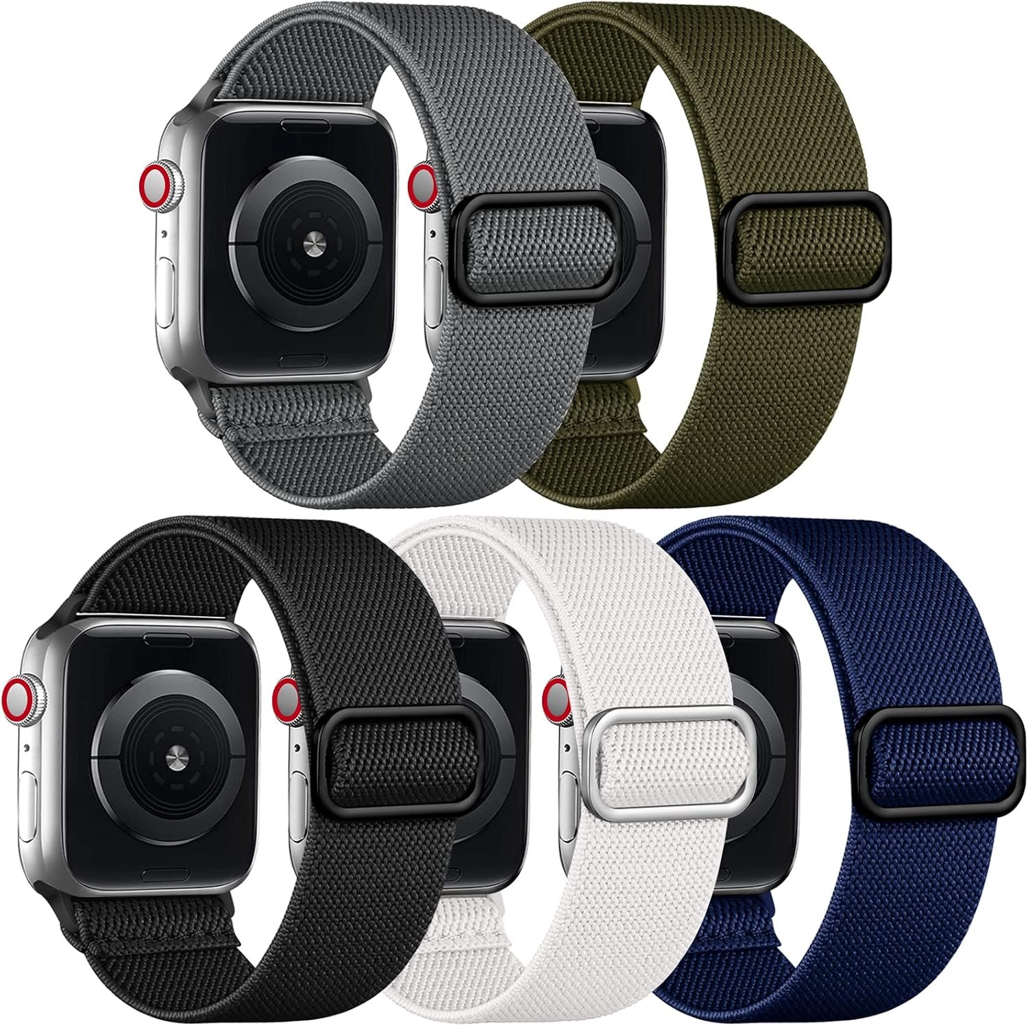Adorve Stretchy Solo Loop Compatible with Apple Watch Ultra Band 49mm 46mm 45mm 44mm 42mm 38mm 40mm 41mm Men Women, Soft Nylon Elastic Braided Strap for iWatch Ultra 2, Series 10/9/8/7/6/5/4/3/2/1 SE - Image 2