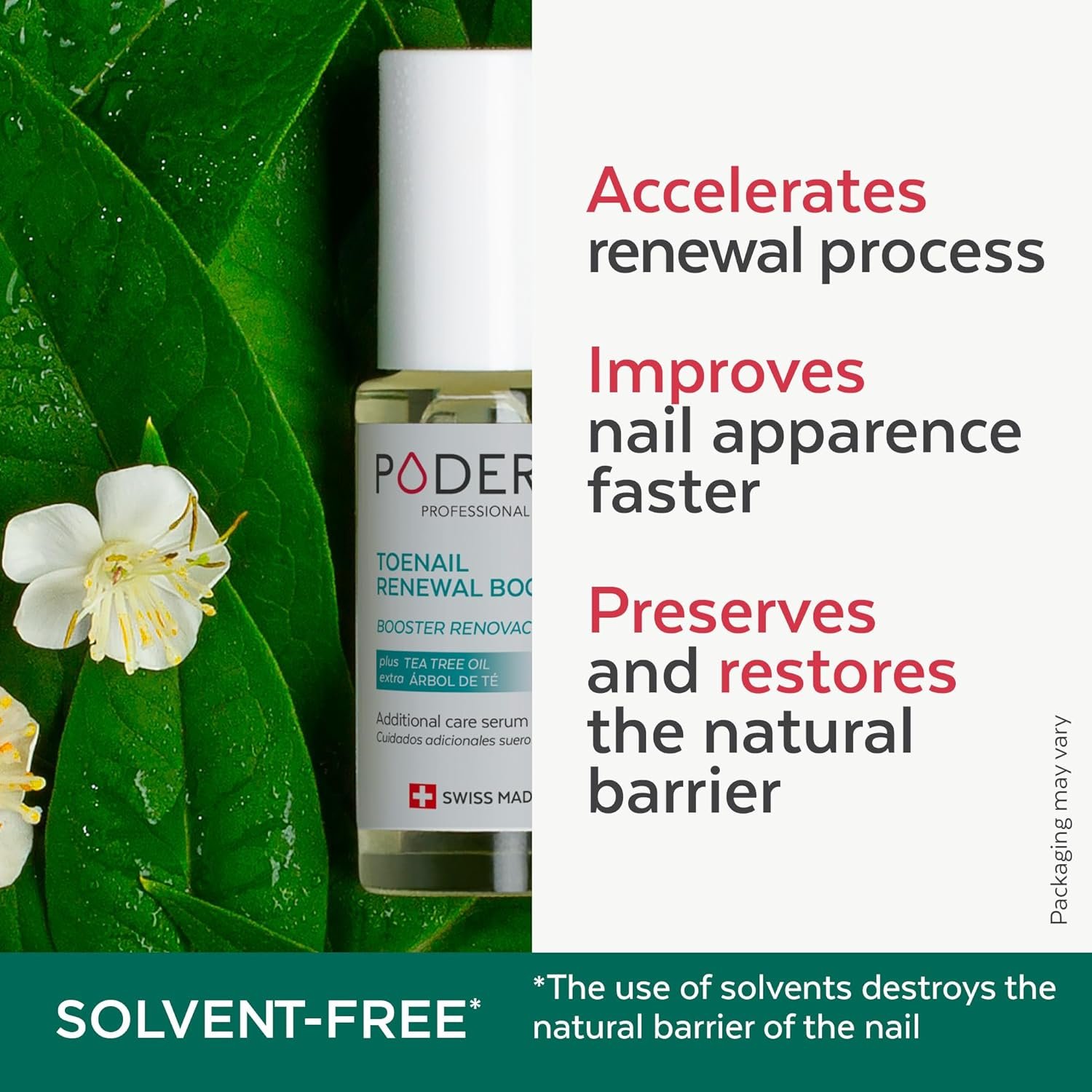 PODERM – TOENAIL RENEWAL BOOSTER – TEA TREE oil-serum - Restores Appearance of Discolored/Damaged Nails – Toe and Fingernail Repair – 100% Natural Ingredients and Vegan – Express Renewal – Swiss Made - Image 3