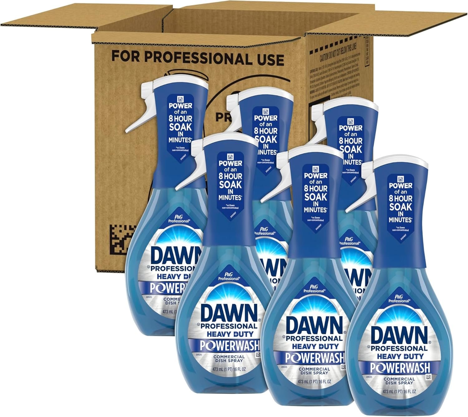 Dawn Professional Heavy-Duty Platinum Powerwash Dish Spray Starter Kit, Fresh, 16 Fl Oz, Blue, Pack Of 6 Starter Kits - Image 5