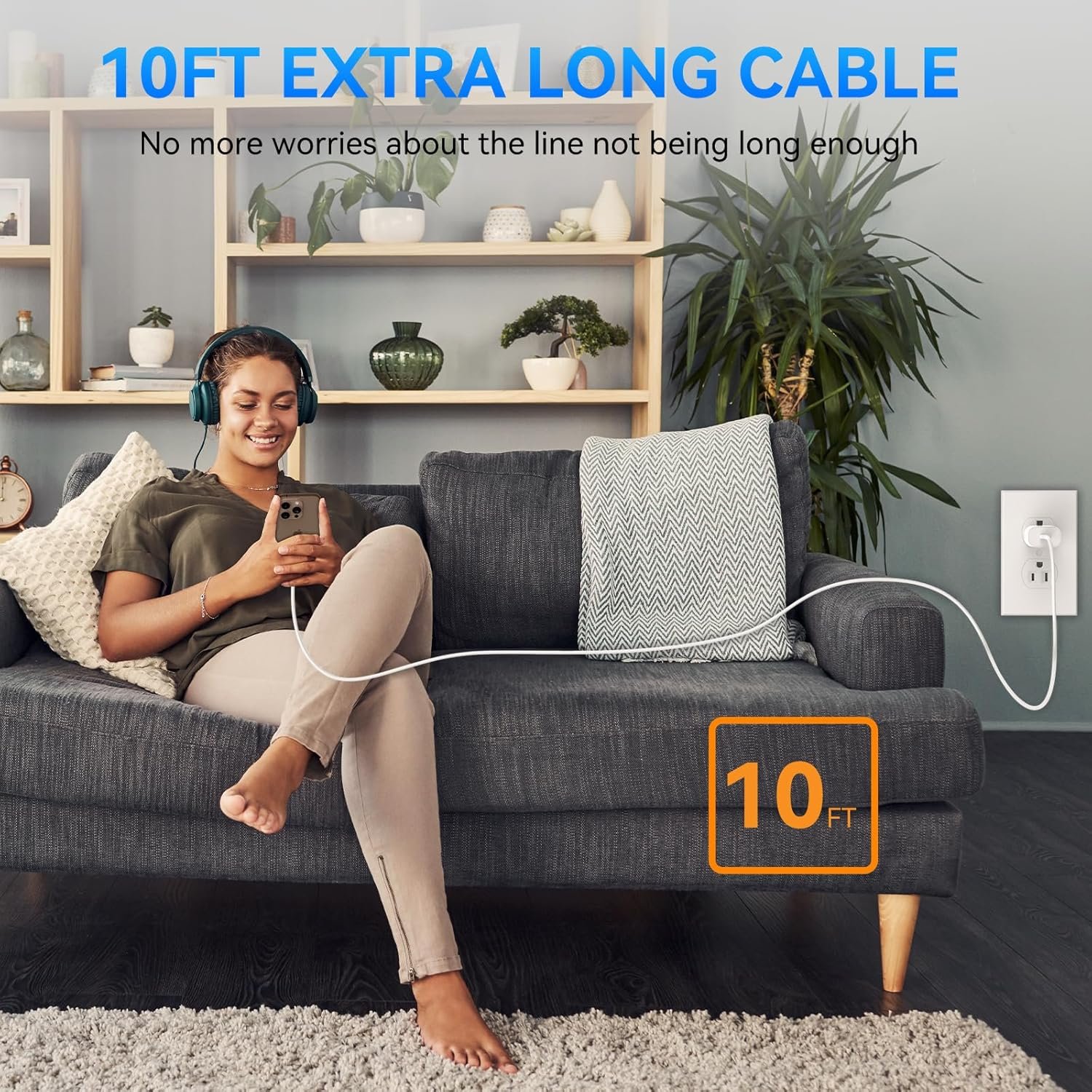 iPhone 16 15 Pro Max Charger Fast Charging USB C Charger Block, 30W USB-C Charger with 10 FT Type C Fast Charging Long Cable Cord for iPhone 16 Pro Max/16 Pro/16 Plus/16/15 Pro Max/15Pro/15/GalaxyS24 - Image 7