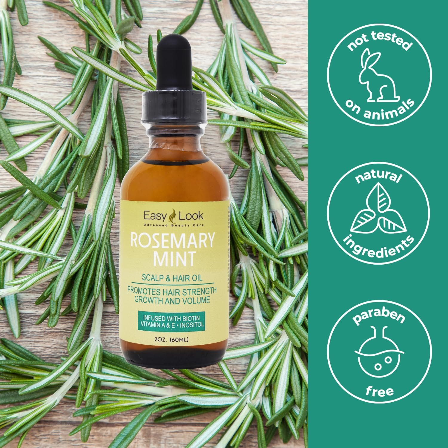 Rosemary Mint Scalp & Hair Strengthening Oil for All Hair Types, 2 Ounce - Image 4