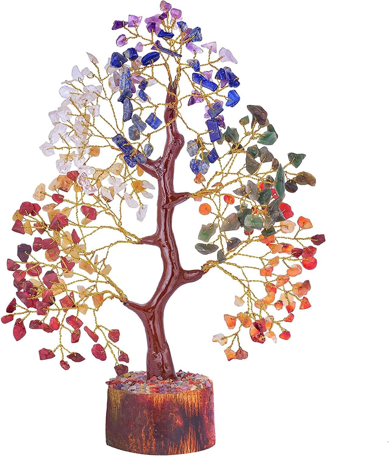 Chakra Tree - 7 Chakra Tree- Chakra Decor - Tree of Life Chakra Stones - Meditation Decor - Gemstone Tree - Crystals and Gemstones - Crystal Tree for Positive Energy - Crystal Decorations for Home - Image 2