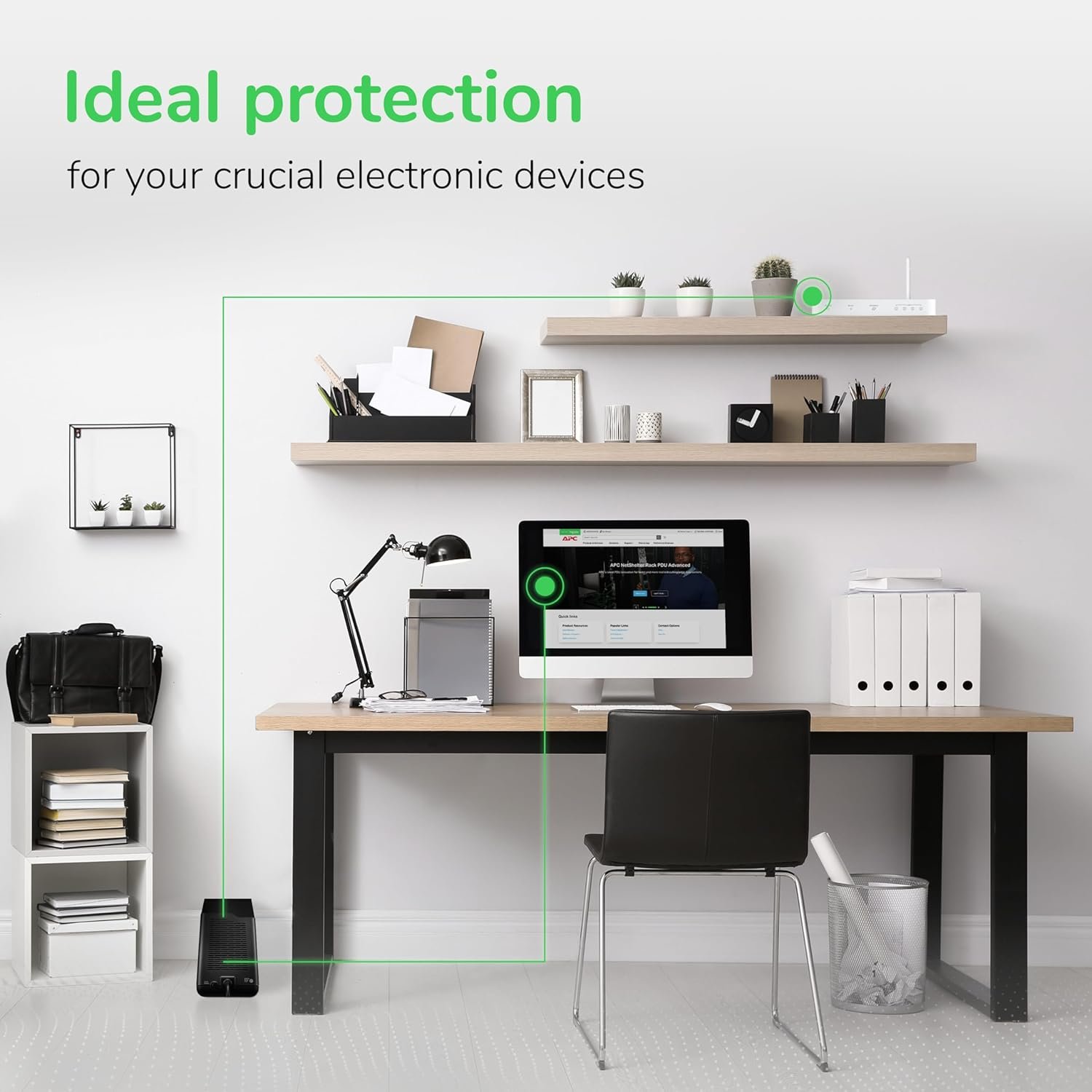 APC UPS Battery Backup and Surge Protector, 600VA/300 Watts Backup Battery Power Supply, BE600M1 Back-UPS with USB Charger Port - Image 7