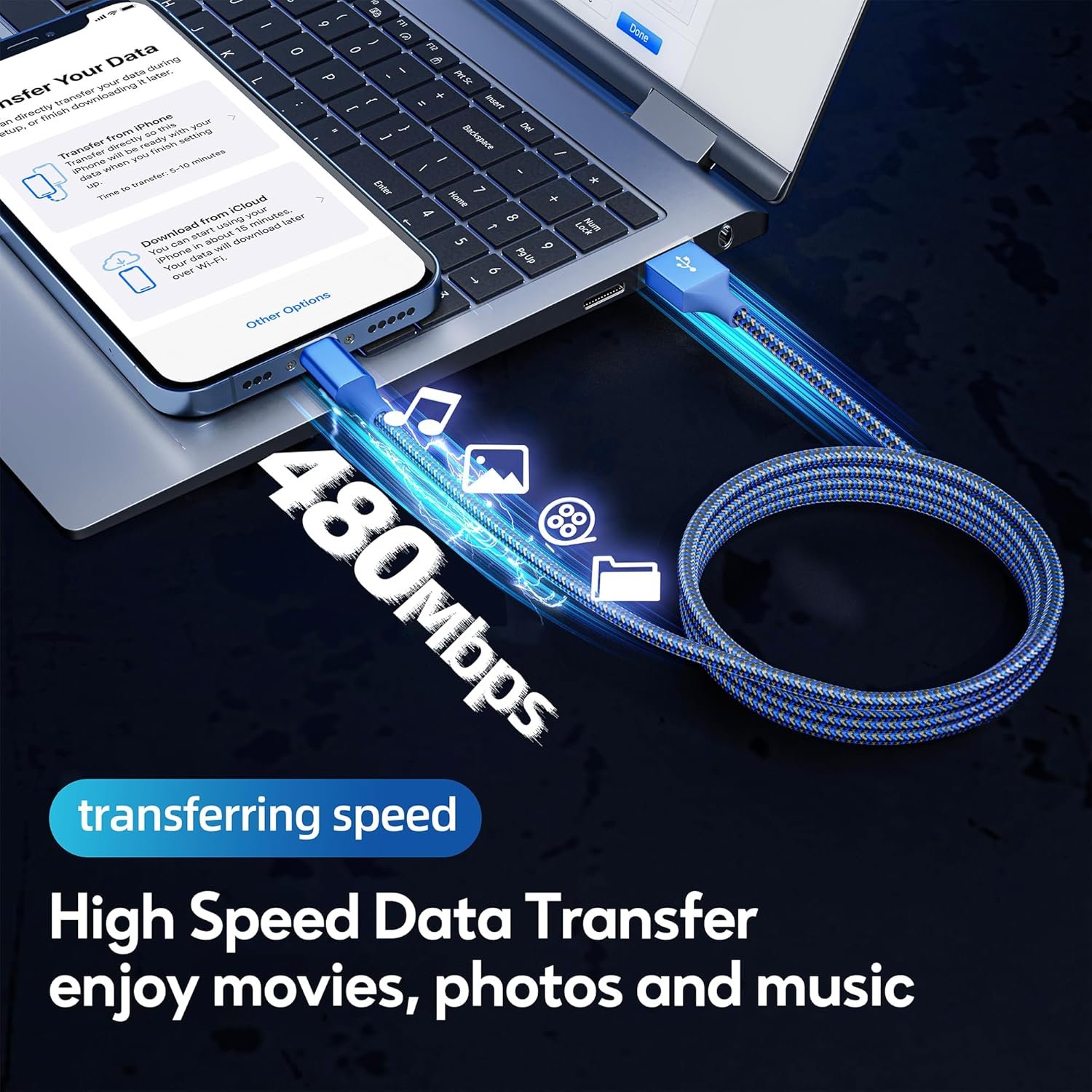 iPhone Charger Cord 3Pack 10FT Apple MFi Certified Nylon Braided Fast Charging Lightning Cable Compatible with iPhone 14/13/12/11 Pro/11/XS MAX/XR and More - Image 8