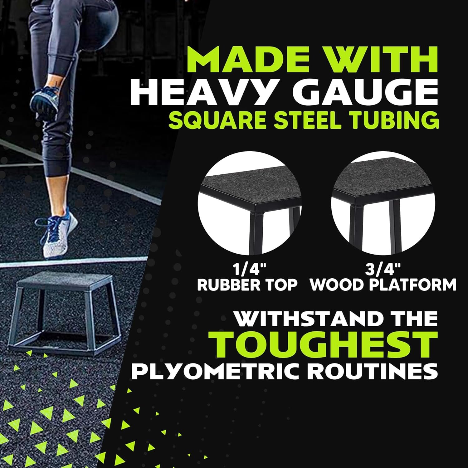 Rage Fitness Steel PlyoBox12-18-24-30Inch High Anti-SlipPlyometric JumpBoxes For Agility,Stamina And Conditioning StrengthTraining(Sold Individually)Plyometric Platform Step Up Box Jump For Home & Gym - Image 4