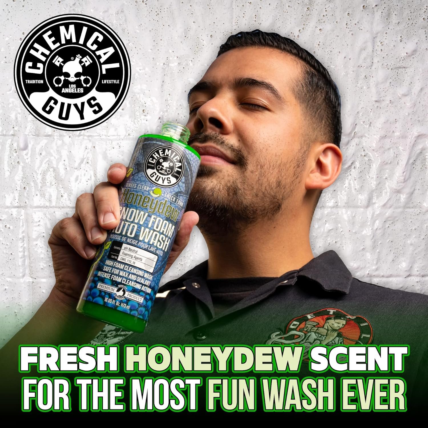 Chemical Guys CWS_110_16 Honeydew Snow Foam Car Wash Soap (Works with Foam Cannons, Foam Guns or Bucket Washes) Safe for Cars, Trucks, Motorcycles, RVs & More, 16 fl oz, Honeydew Scent - Image 12