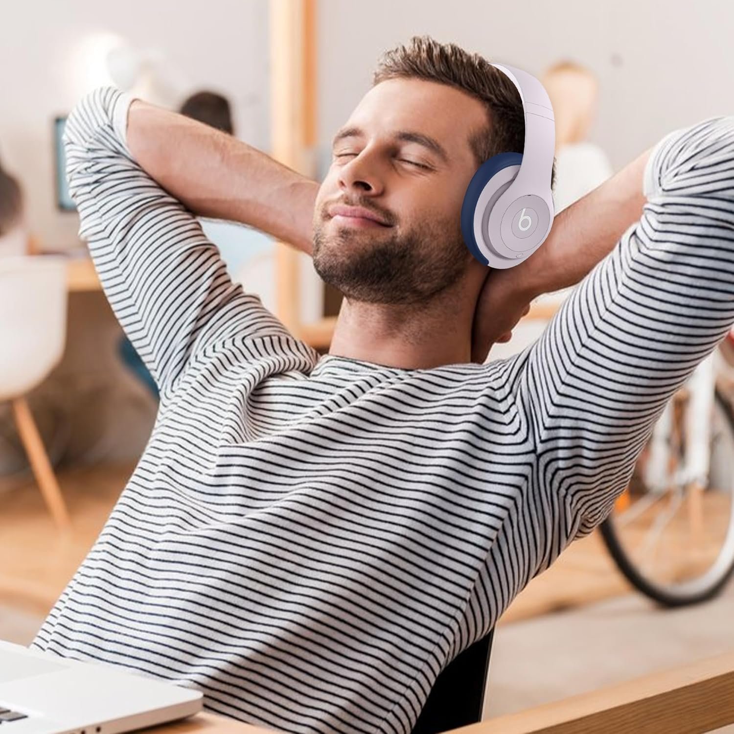 Silicone Case Compatible with Beats Studio Pro, Silicone Ear Pads Cover Protector Headband Cover, Anti-Scratch, Washable Protective Cover for Beats Studio Pro Ear Pads - Navy - Image 8