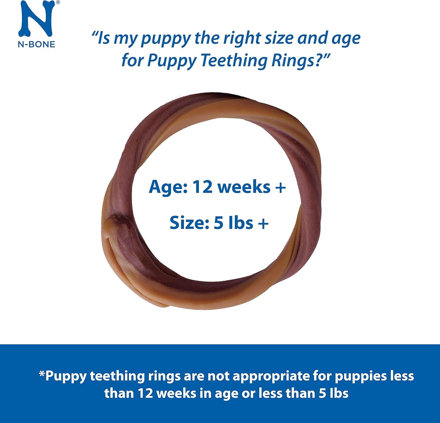 N-Bone Puppy Teething Ring Pumpkin Flavor 7.2 Oz/(6 Count) - Image 3