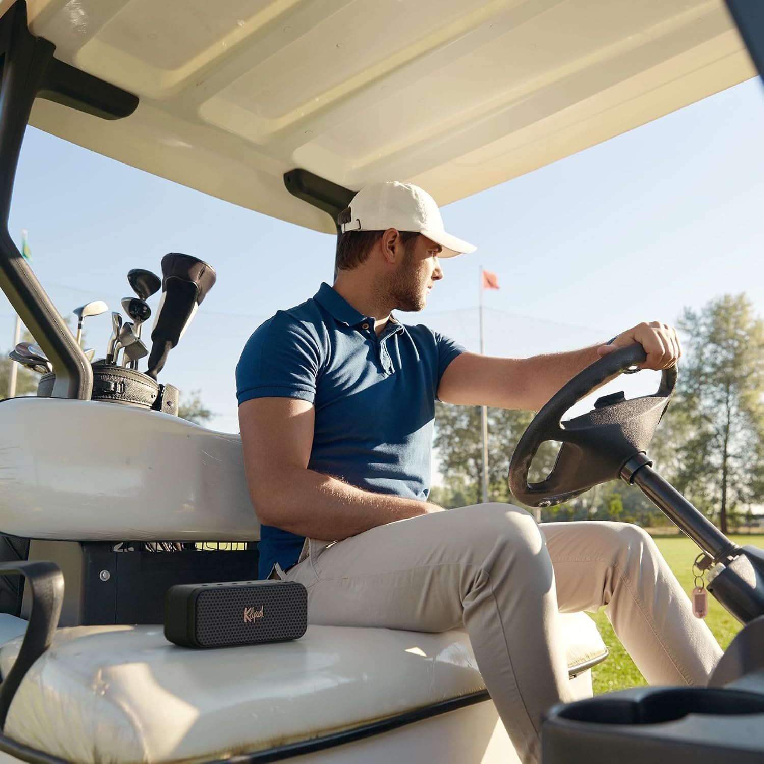 The Klipsch Nashville Portable Bluetooth Speaker with a 2.25" full range drivers for 360 degree audio, IP67 dust and waterproof rating, 24 hours of playtime for a premium live concert experience - Image 7