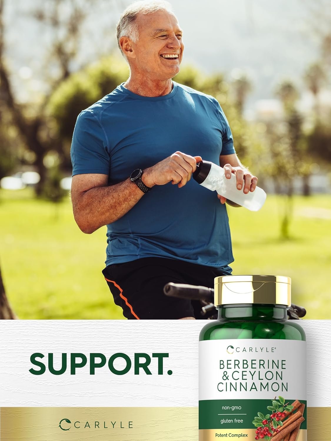Carlyle Berberine with Ceylon Cinnamon | 2000mg Complex | 60 Capsules | Vegetarian, Non-GMO, Gluten Free - Image 8