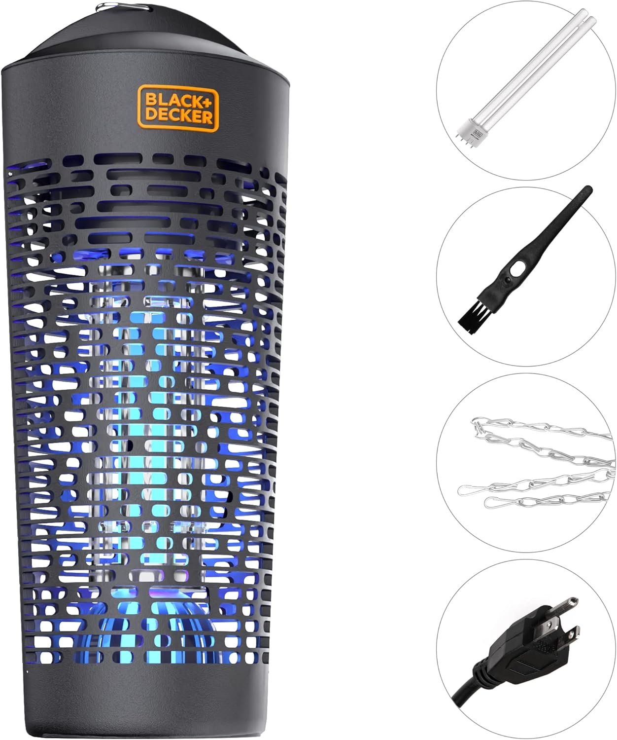 BLACK+DECKER Bug Zapper- Mosquito Repellent & Fly Traps for Indoors- Mosquito Zapper & Killer- Gnat Trap Bug Catcher for Insects Outdoor, Half Acre Coverage & Free Bulb Included - Image 3