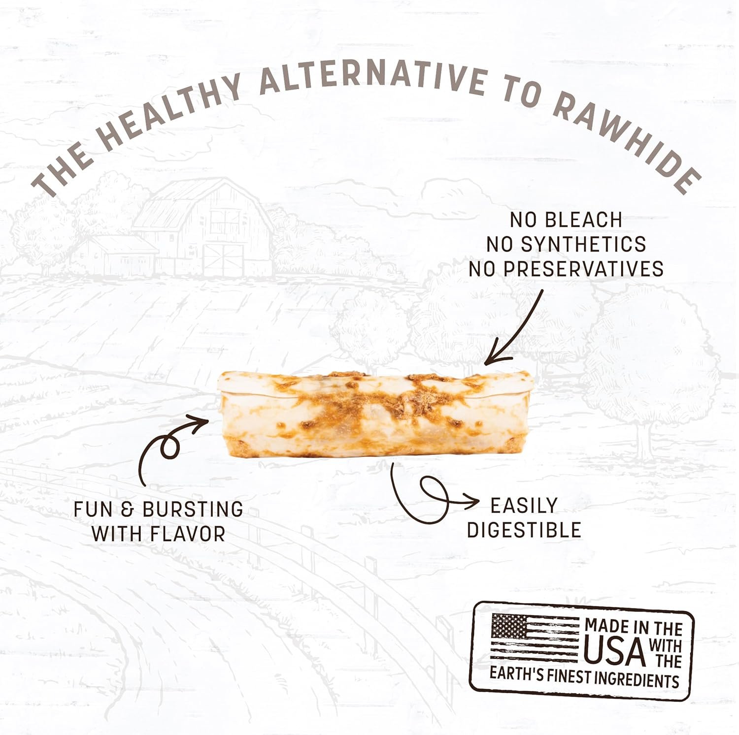 Earth Animal No Hide Small Long Lasting Dog Chew Rolls, Beef, 2 Count Pack of 1 - Image 3