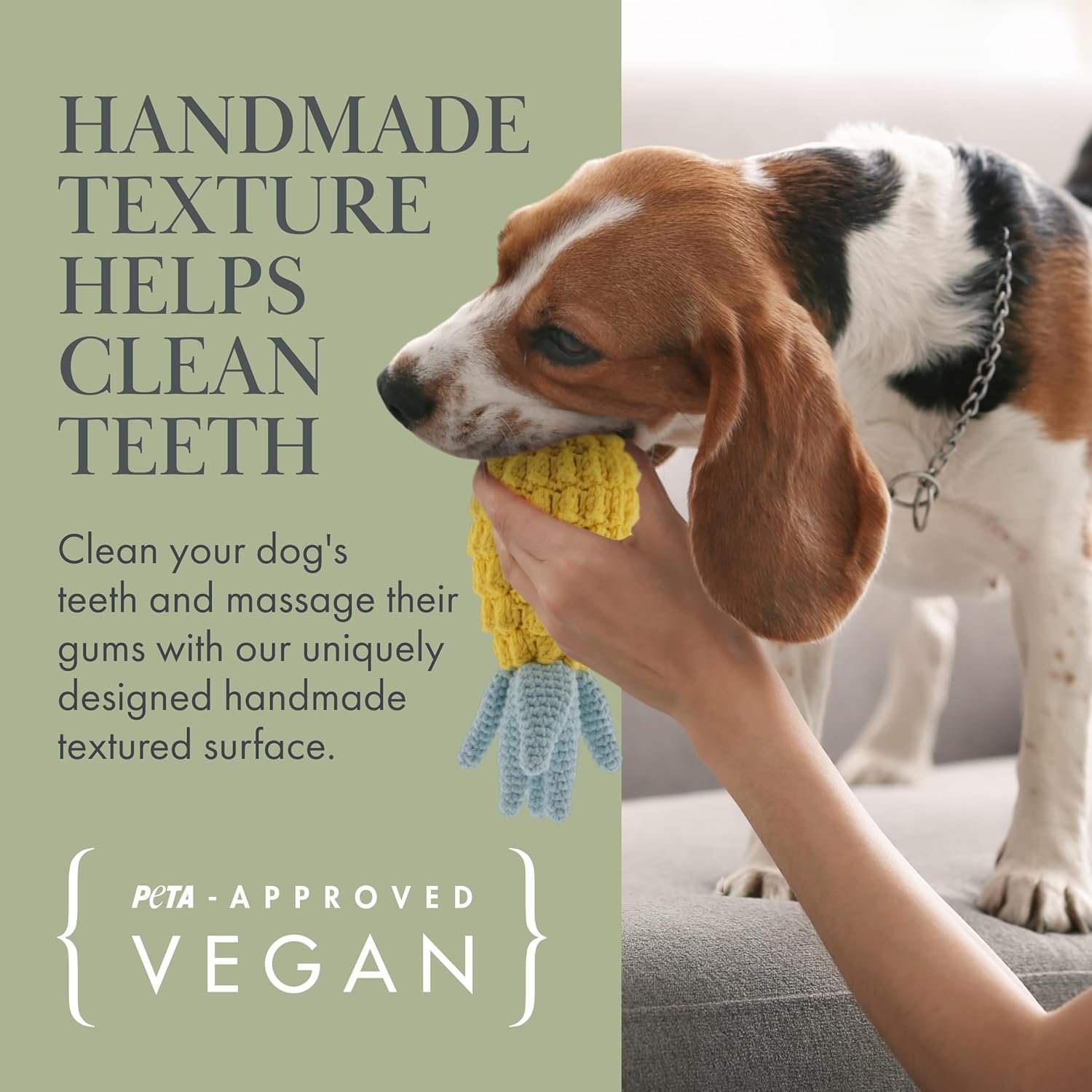 Organic Cotton Squeaky Dog Toys Fruits & Veggies Dog Toy Pack - Handmade Knit Dog Accessories, for Small Medium Dogs, Puppy Essentials and Puppy Toys Dog Christmas Gift - Image 7