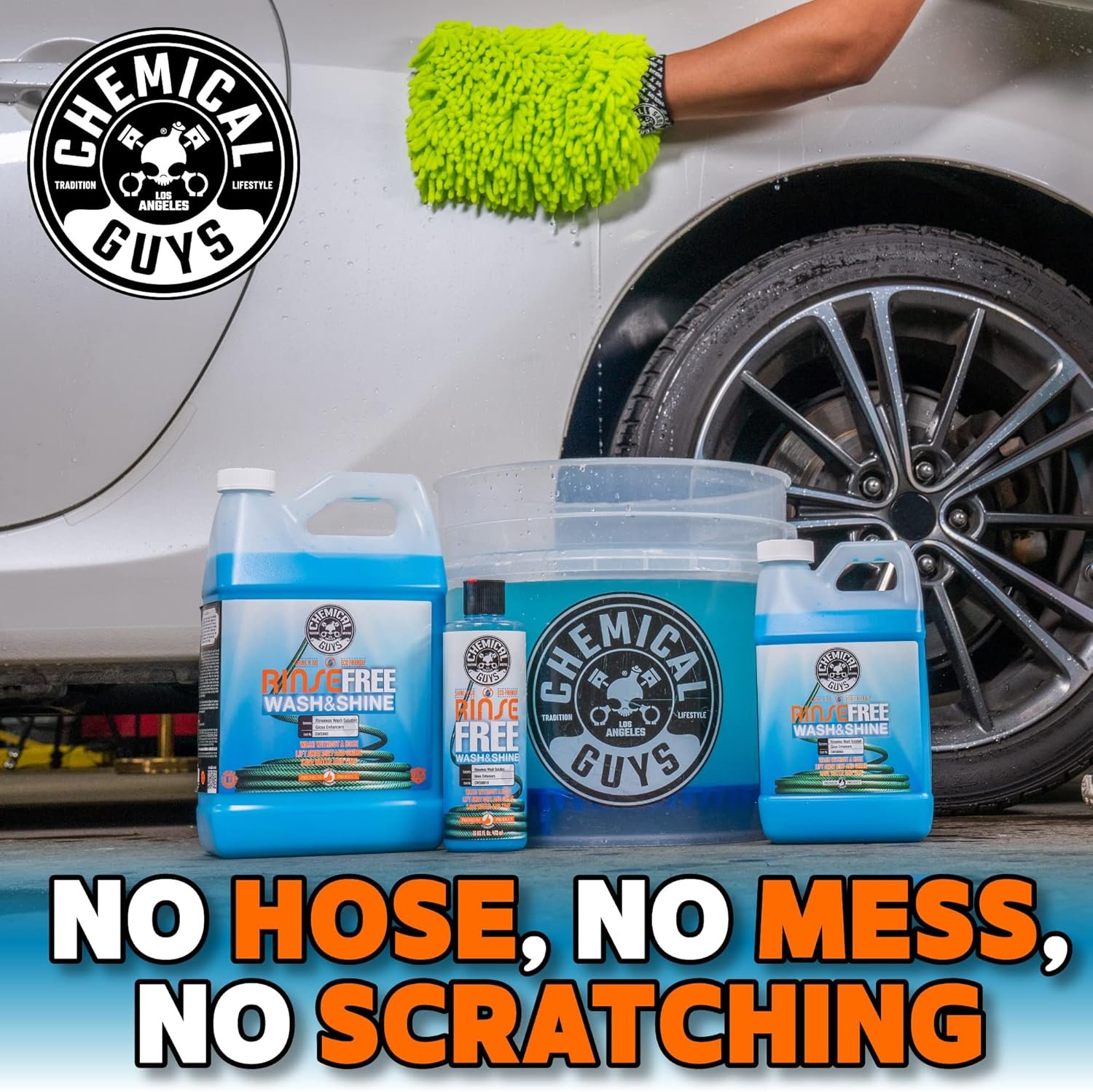 Chemical Guys CWS88864 Rinse-Free Car Wash & Shine Rinseless Soap (Use with Bucket), Safe for Cars, Trucks, SUVs, Motorcycles, RVs & More 64 fl oz (Half Gallon) - Image 6