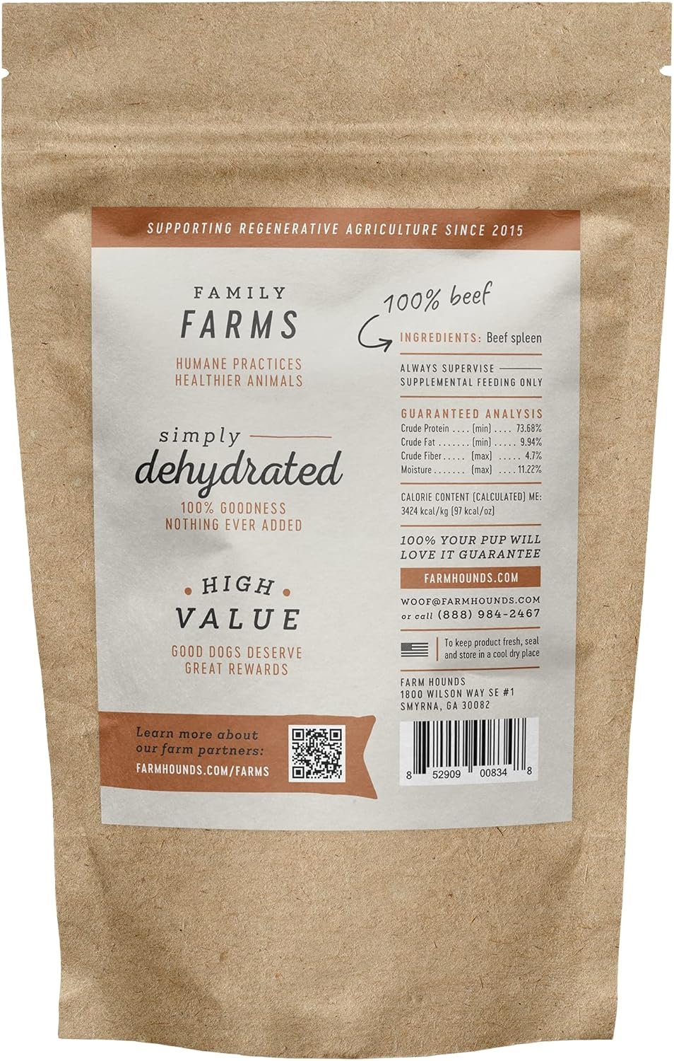 Farm Hounds - Beef Spleen - Premium Natural Beef Spleen Jerky For Dogs - Made From 100% Humanely Raised Cattle - Organ Treat - Great For Training & Treats - No Added Fillers - Made in USA -4oz -1 Pack - Image 9