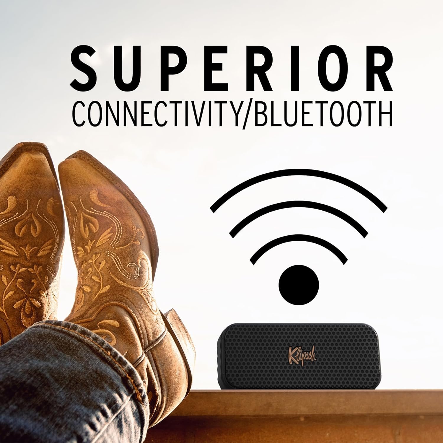 The Klipsch Nashville Portable Bluetooth Speaker with a 2.25" full range drivers for 360 degree audio, IP67 dust and waterproof rating, 24 hours of playtime for a premium live concert experience - Image 5