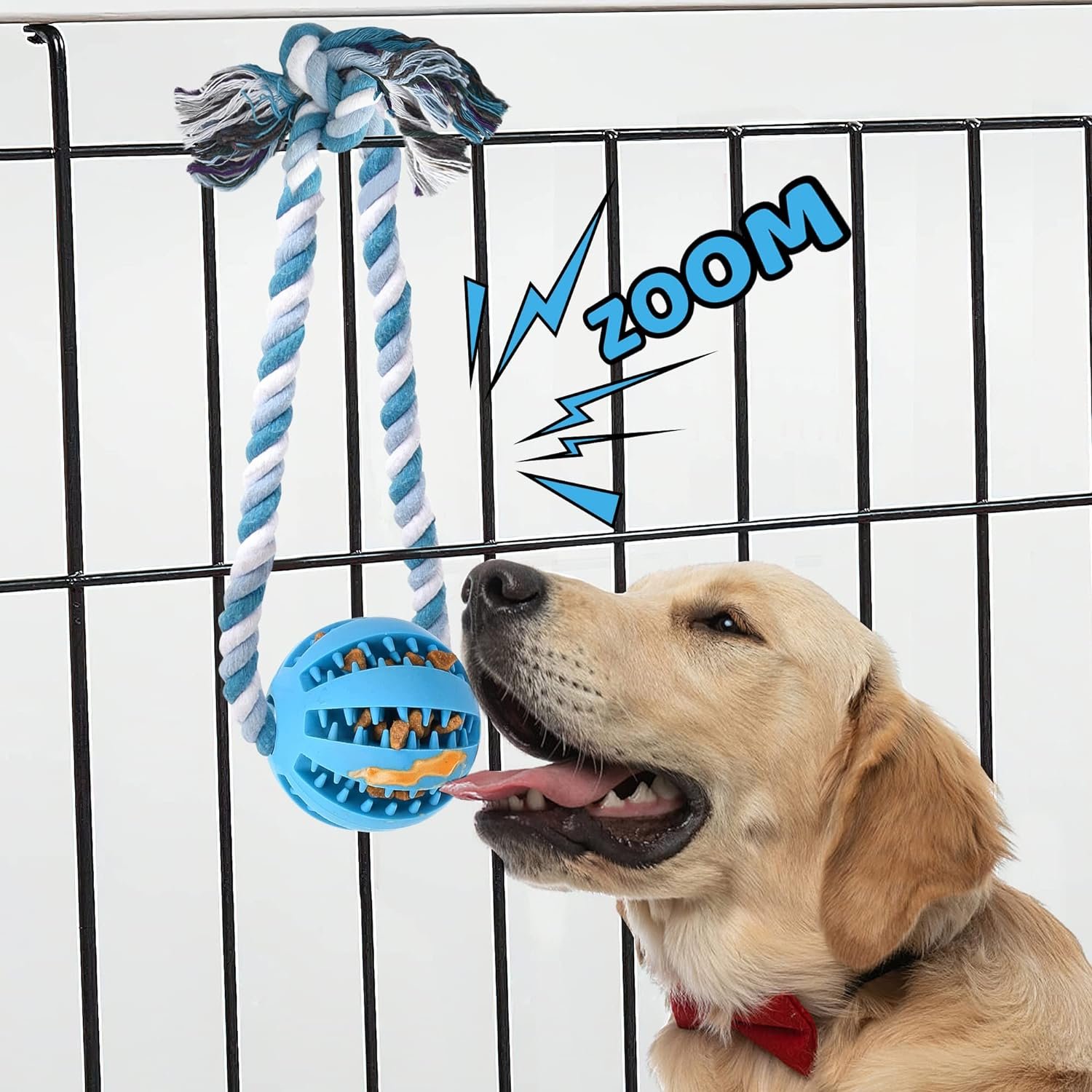 Interactive Dog Toys, Crate Training Aids for Puppies, Reduce Stress Anxiety Peanut Butter Dog Food Treat Dispenser Toys - Image 8