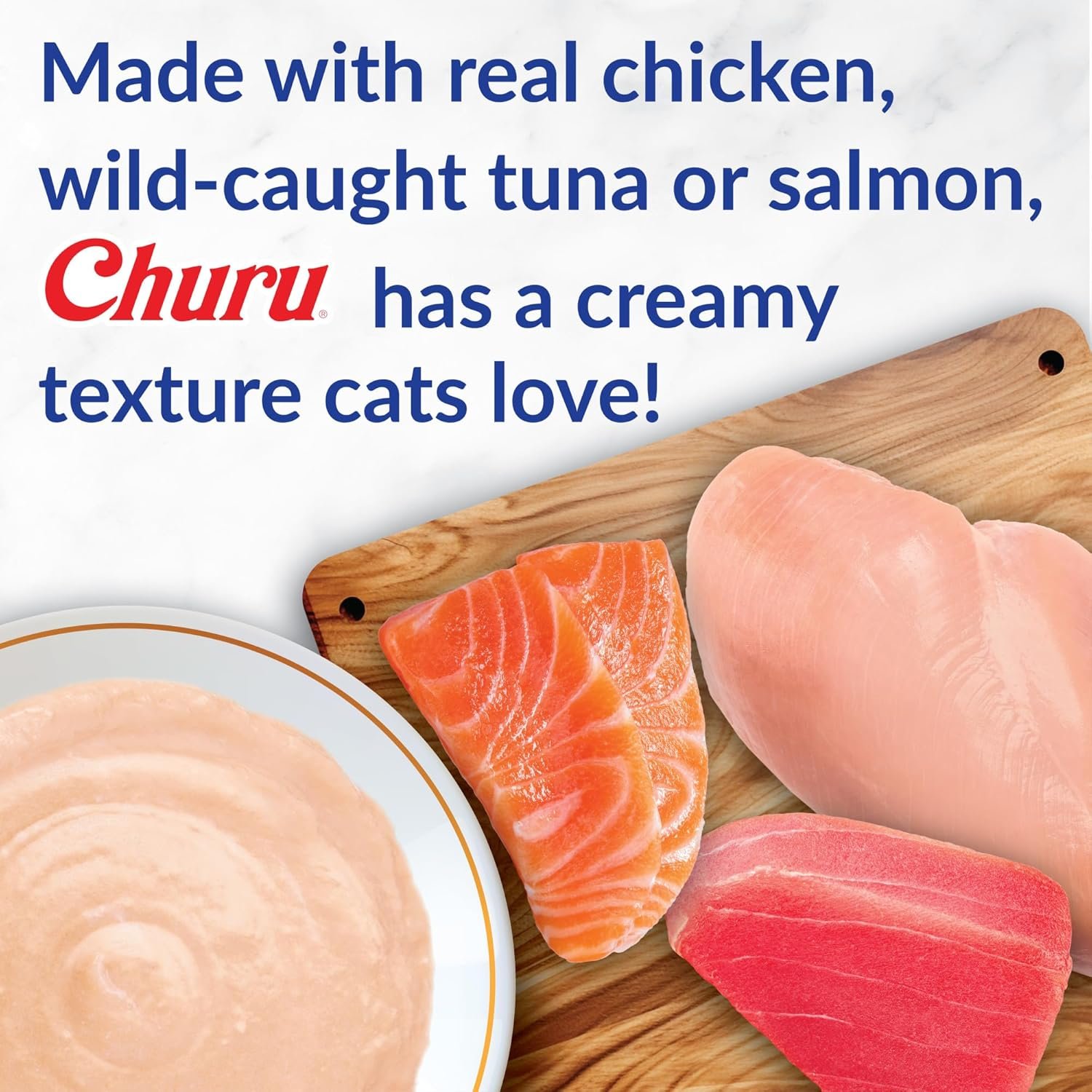 INABA Churu Cat Treats, Grain-Free, Lickable, Squeezable Creamy Purée Cat Treat/Topper with Vitamin E & Taurine, 0.5 Ounces Each Tube, 50 Tubes, Tuna & Chicken Variety - Image 5