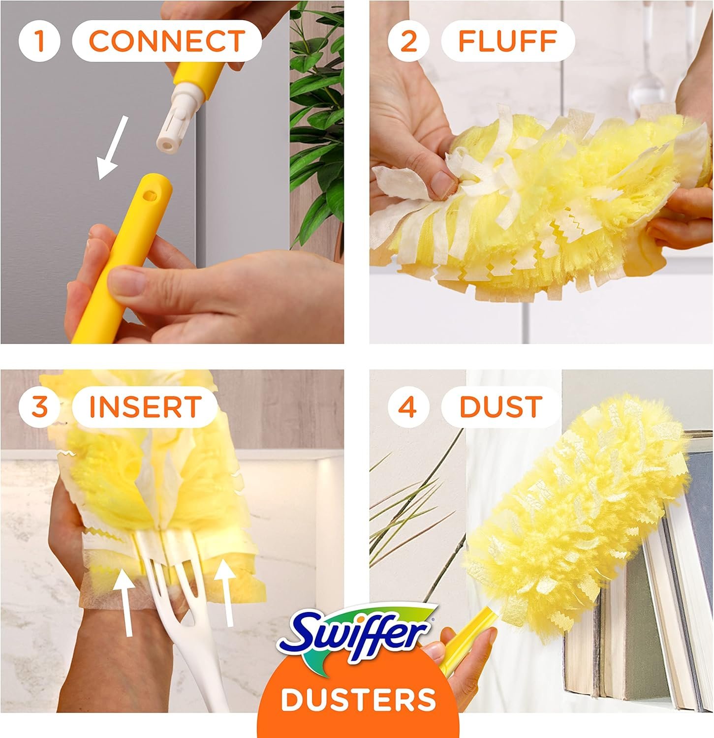 Swiffer Duster Heavy Duty 3 ft Extendable Handle Starter Kit with 3 Refills - Image 8