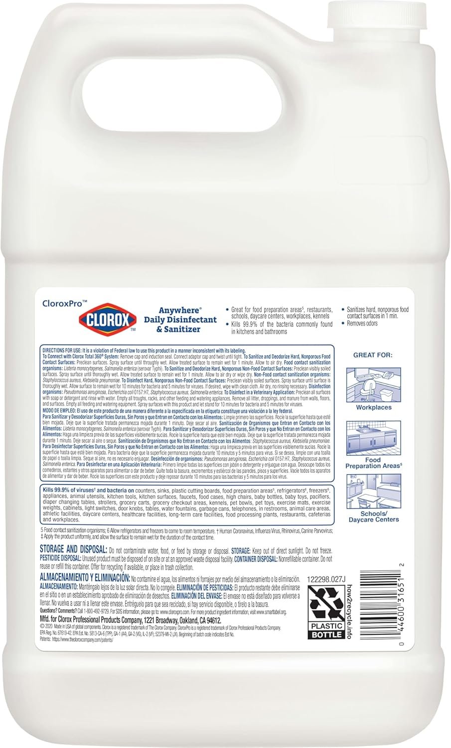CloroxPro Anywhere Daily Disinfectant and Sanitizing Bottle, 128 Ounces - Image 12